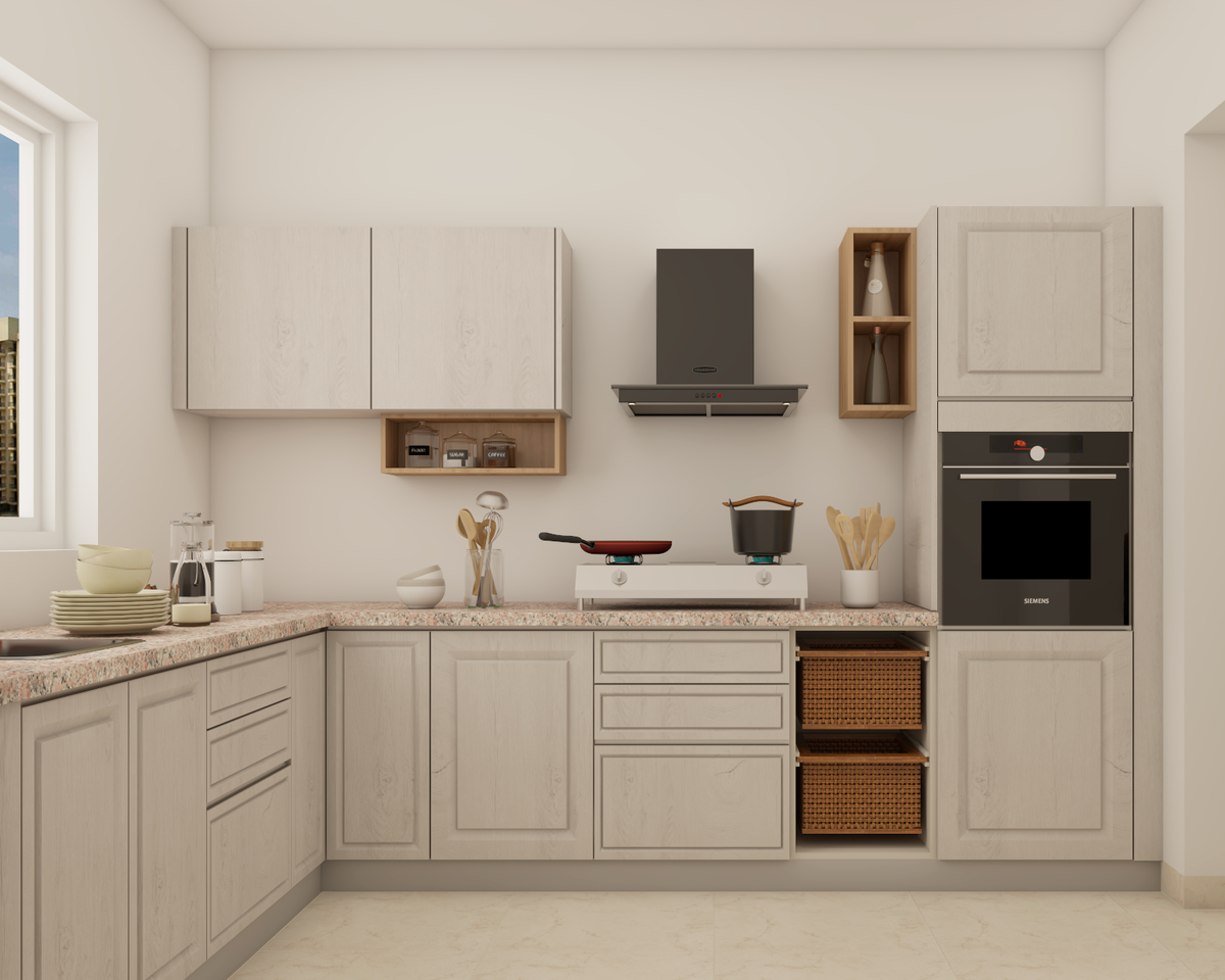 Modular Kitchen Design With Subtle Colour Palette | Livspace