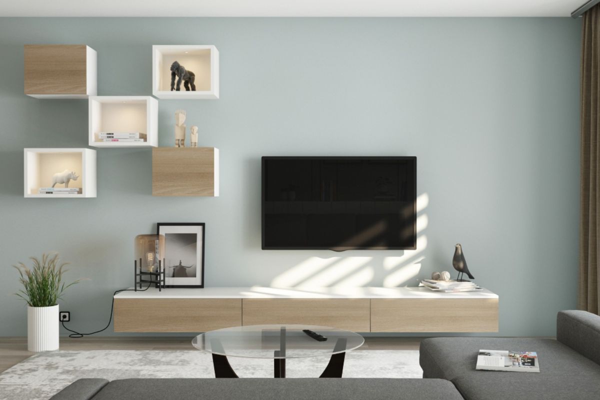 Photo inspiration: Gallery Detail: Easy To Maintain Pastel Blue Wall Paint Design For A