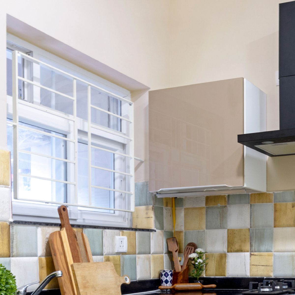 Slit Window In Kitchen White Window Design For Kitchens | Livspace