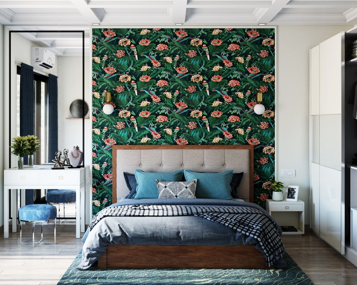 A closer look at Swimming Nautical Bedroom Wallpaper Designs