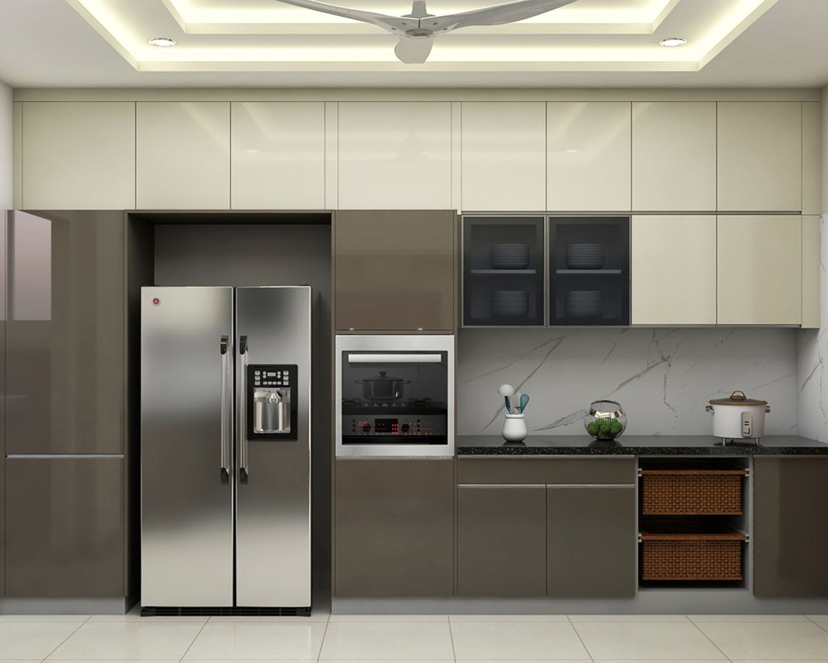 U-Shaped Contemporary Kitchen Design with Granite Countertop and ...