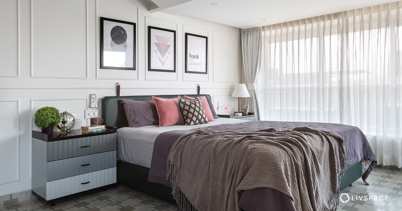 Mumbai Bedroom Design Makeover with Wardrobe & Bathroom