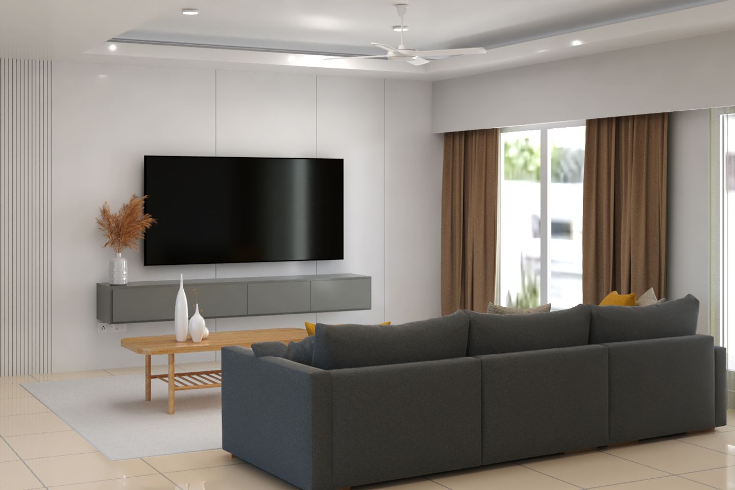 L Shaped Living Room Interior Design Ideas for India