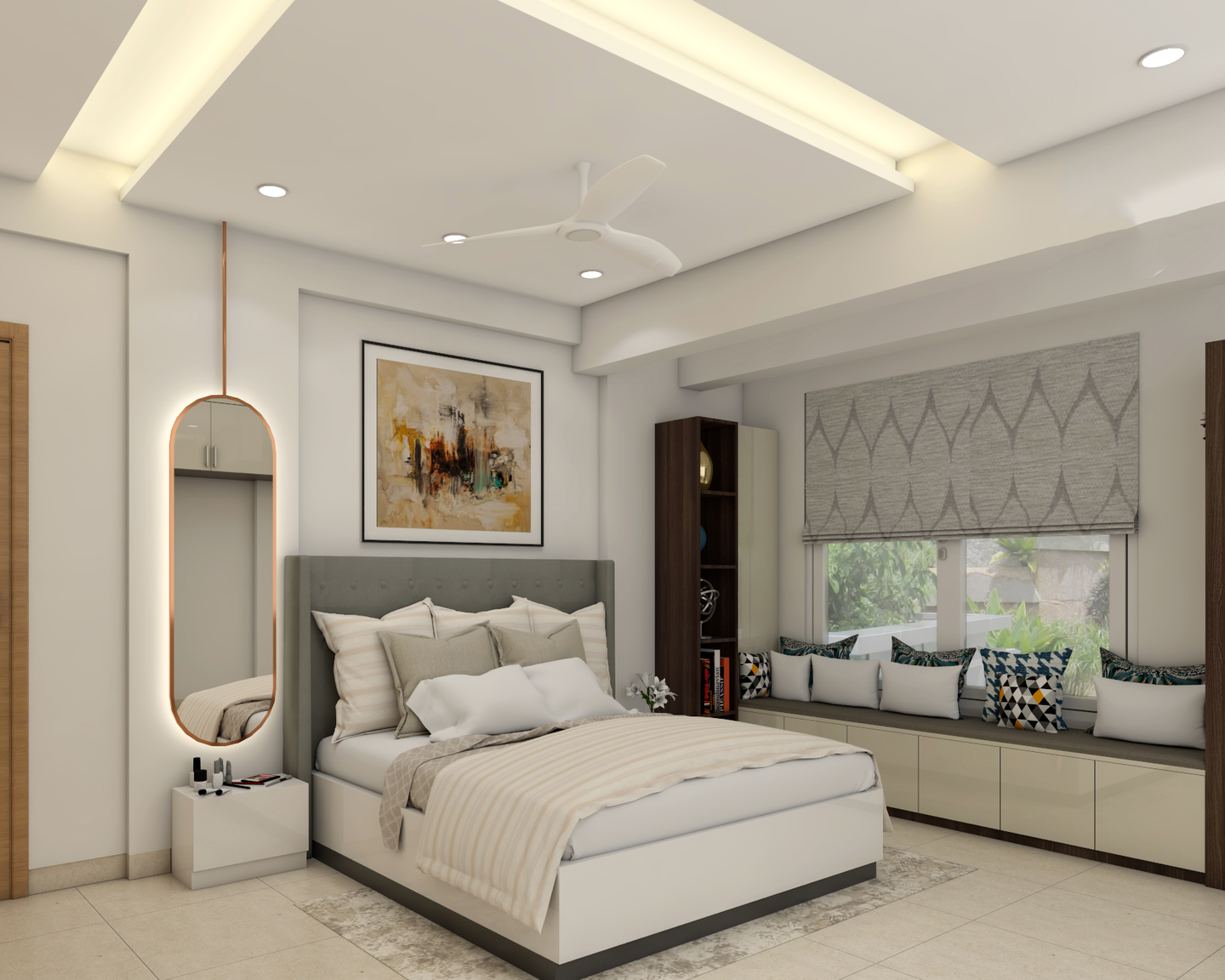 L-Shaped False Ceiling Design | Livspace