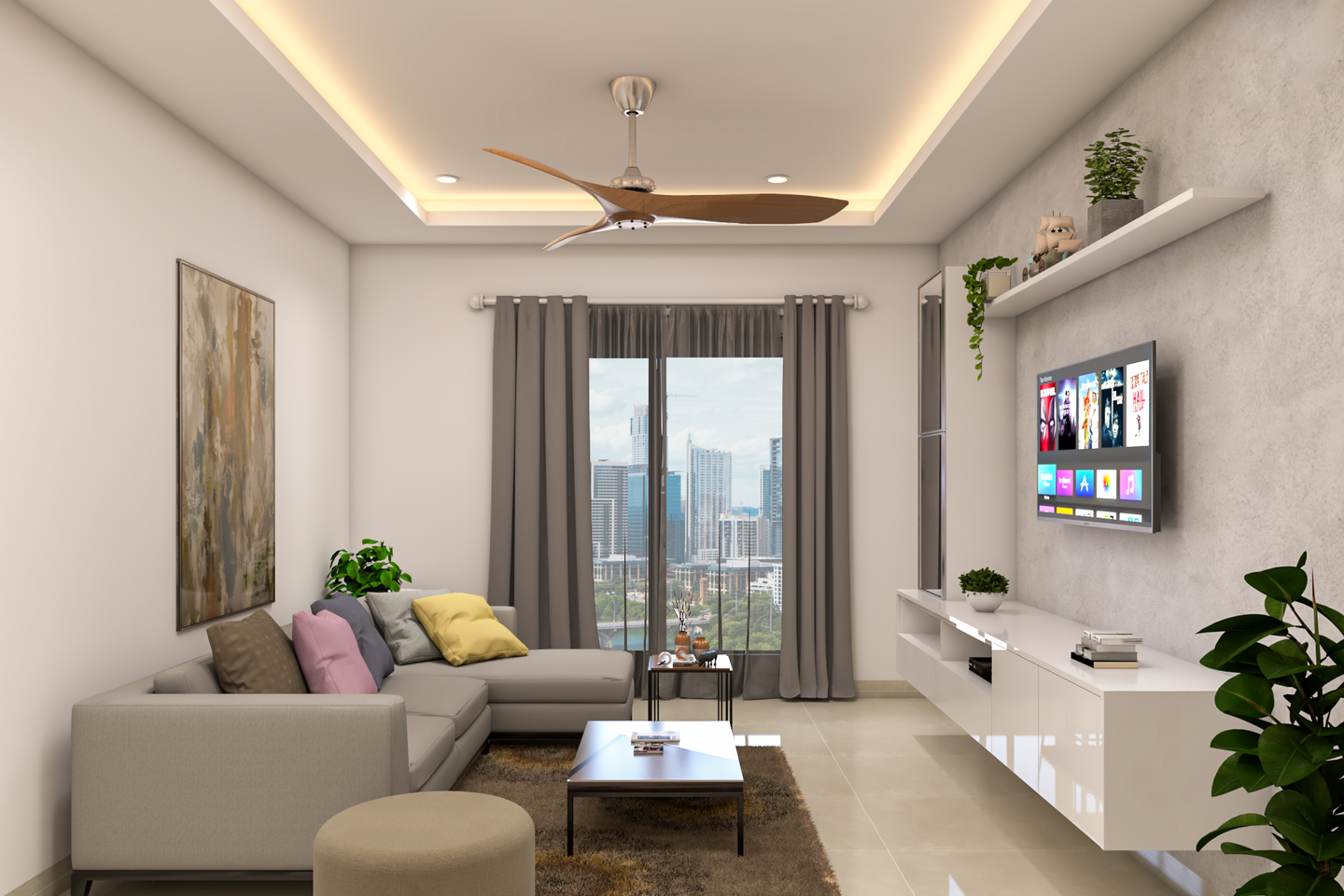False Ceiling With Cove Lighting | Livspace