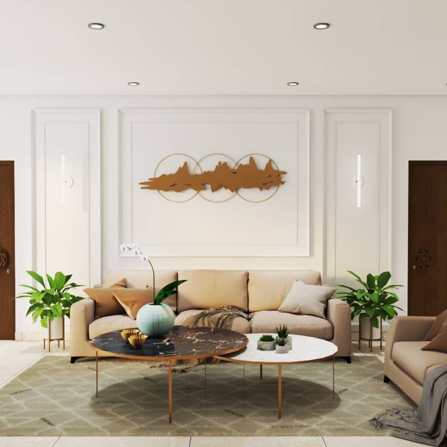 Stunning Bronze And Steel Luxury Apartment Living Spaces And Amenities image