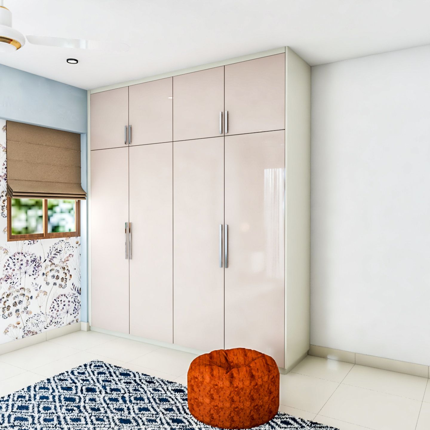 4Door Swing Wardrobe Design With A PU Finish Livspace