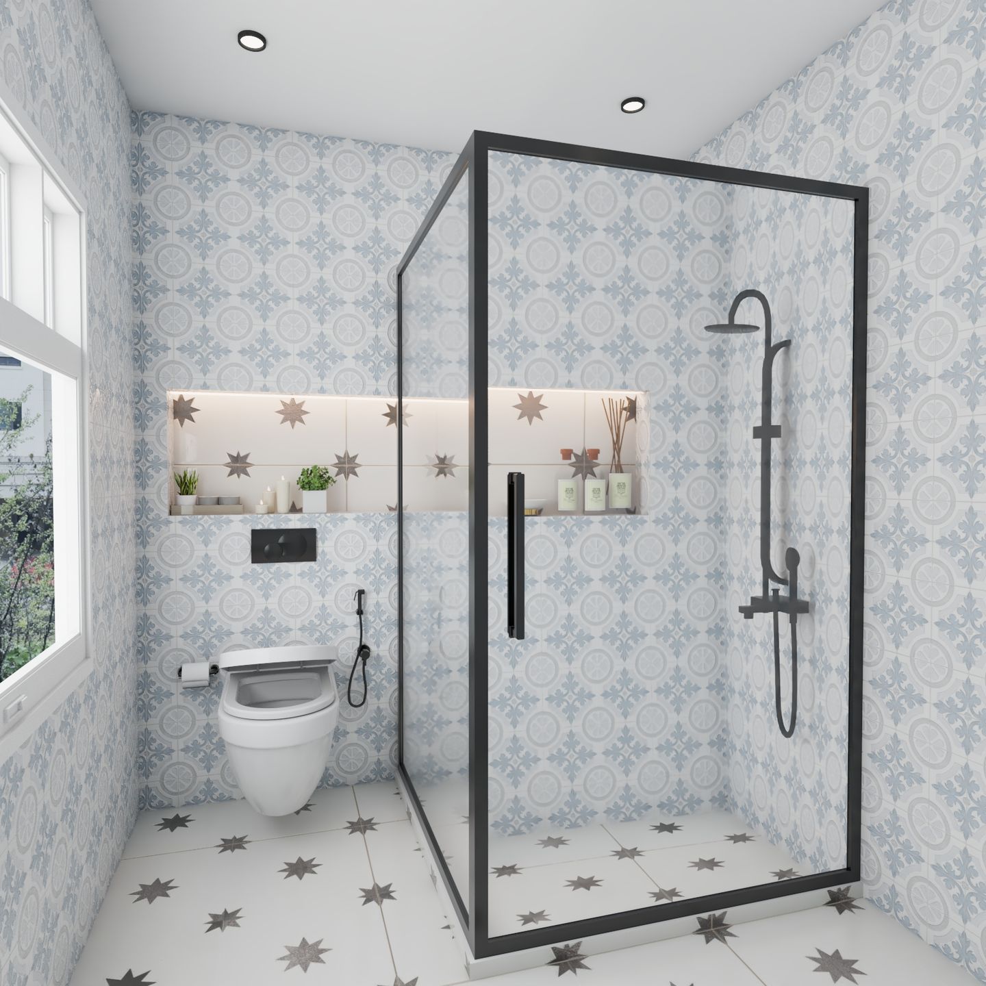 Bathroom Design With Glass Cubicle | Livspace