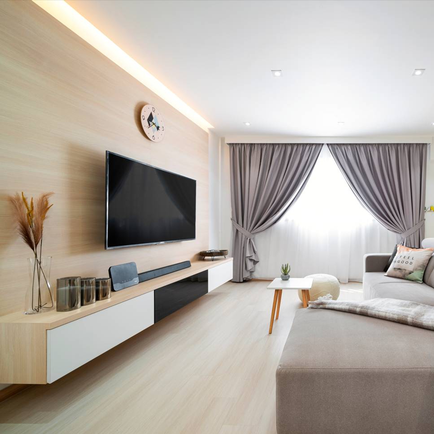 Scandinavian White Wall Paint Design Livspace