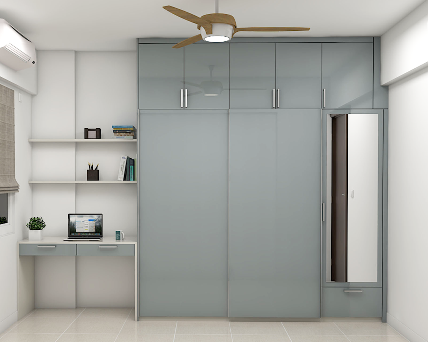 Grey Cupboard Design With Sliding Doors Livspace 1734