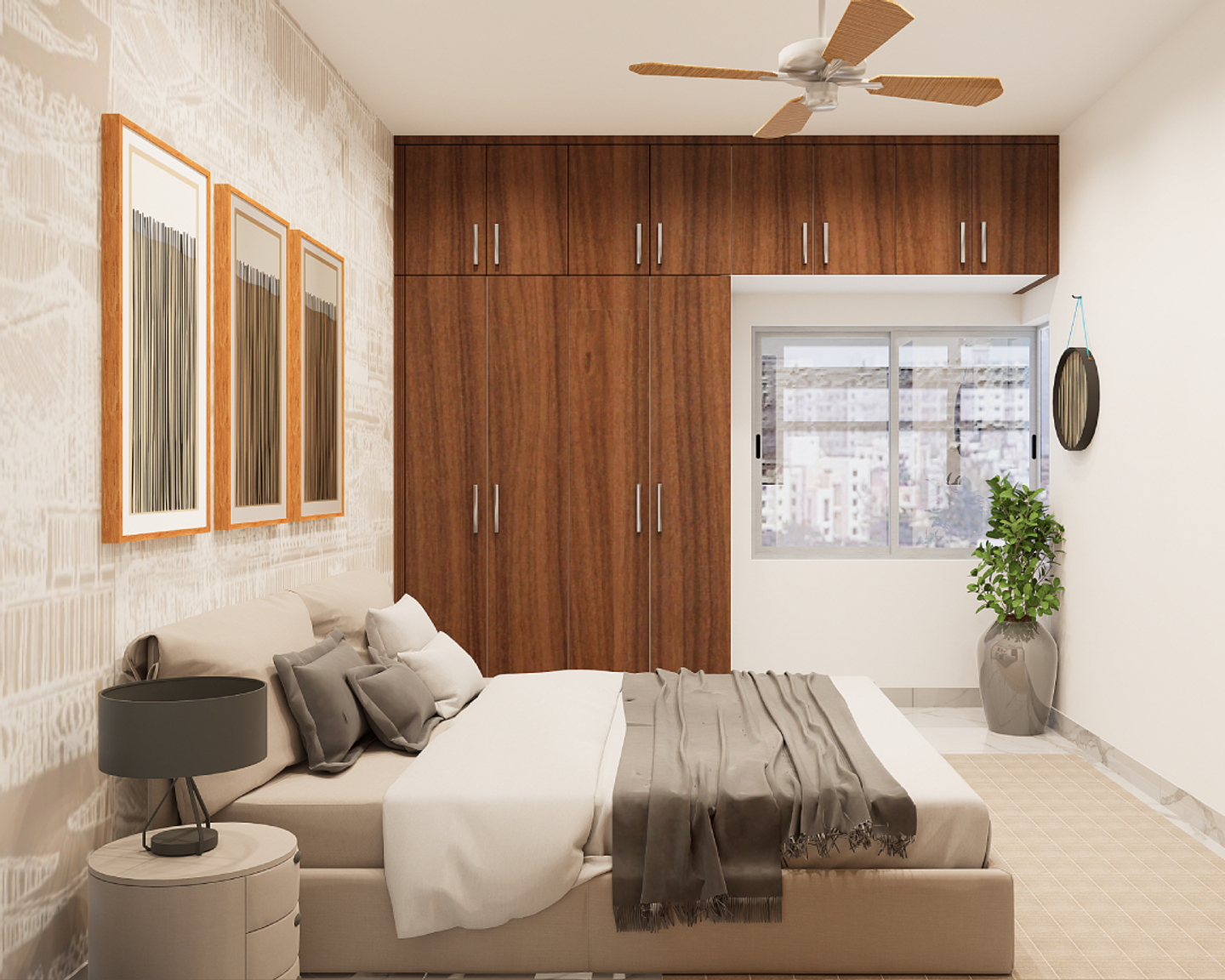 Modern 10x10 Feet Guest Bedroom Design Livspace