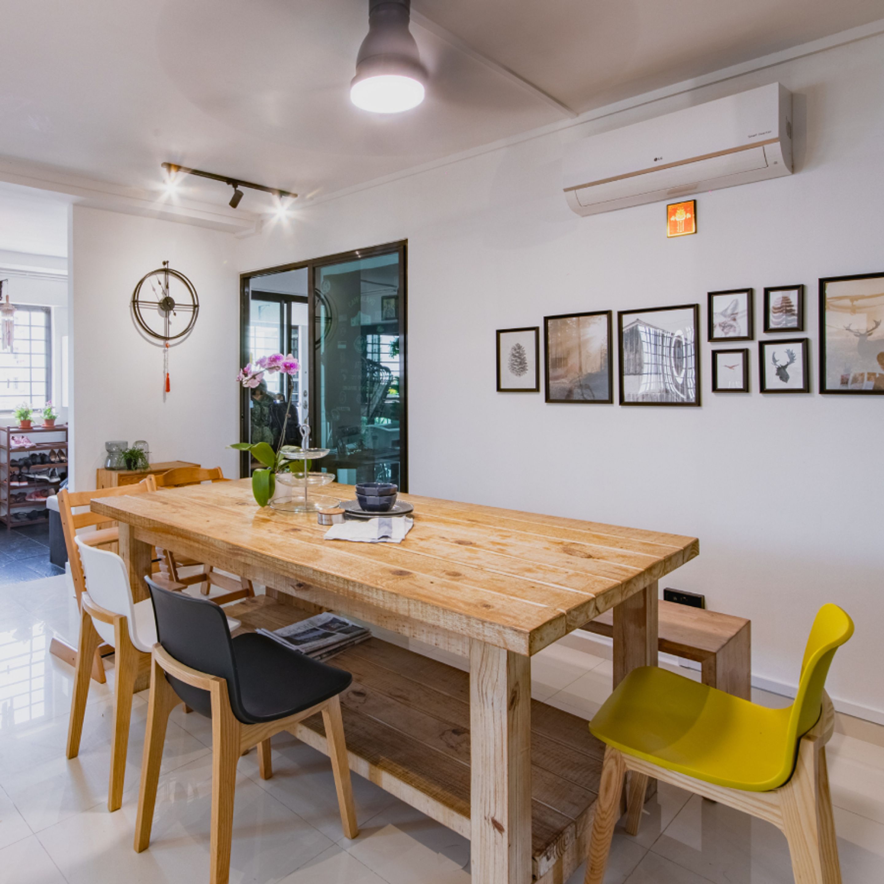 Scandinavian Interior For 4Seater Dining Halls Livspace