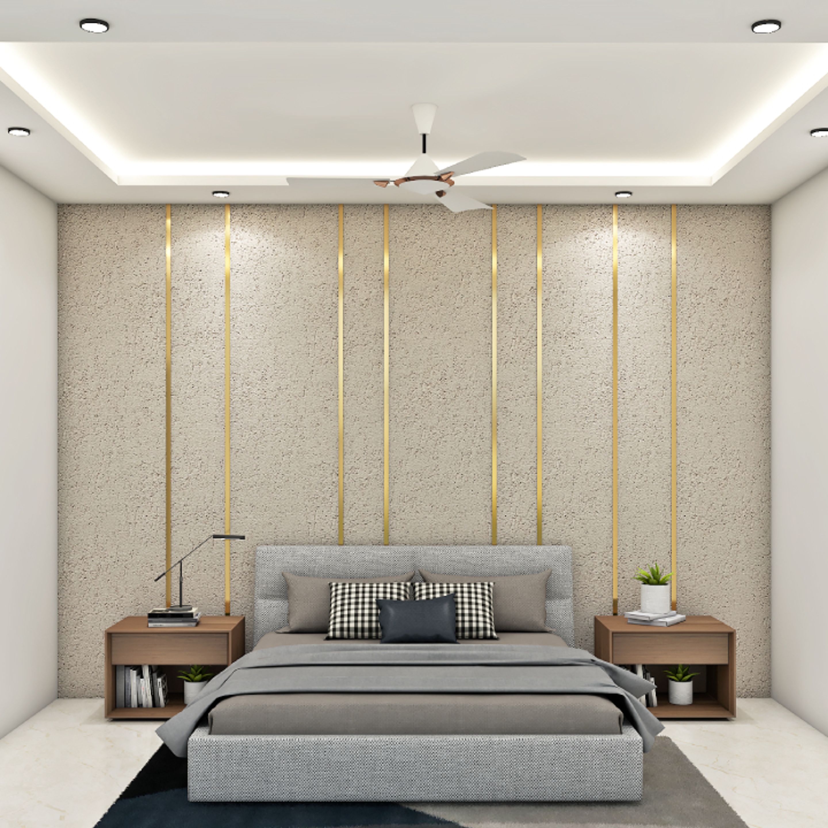 Rectangular Peripheral Ceiling Design | Livspace