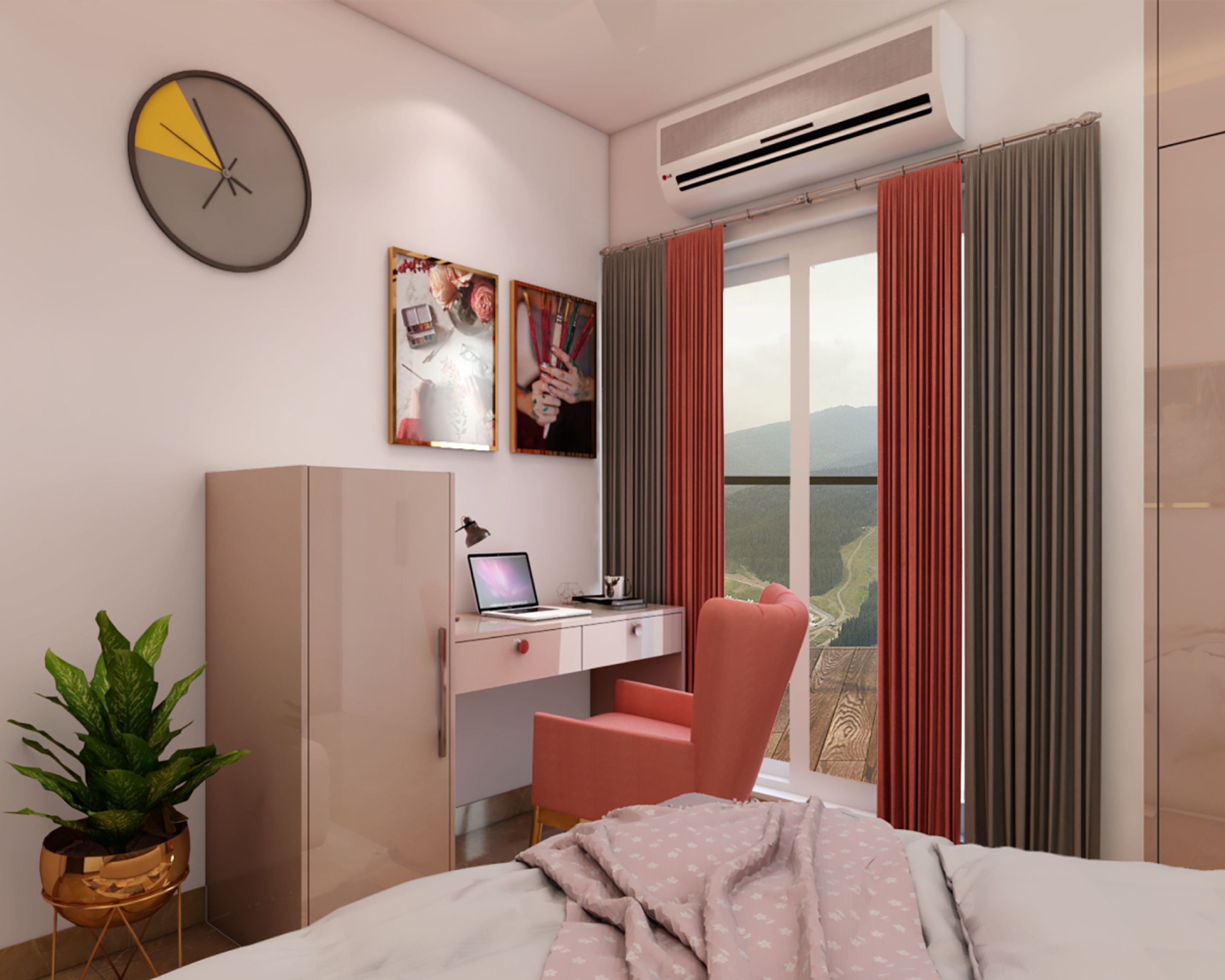 Small Study Room Design For Rental | Livspace