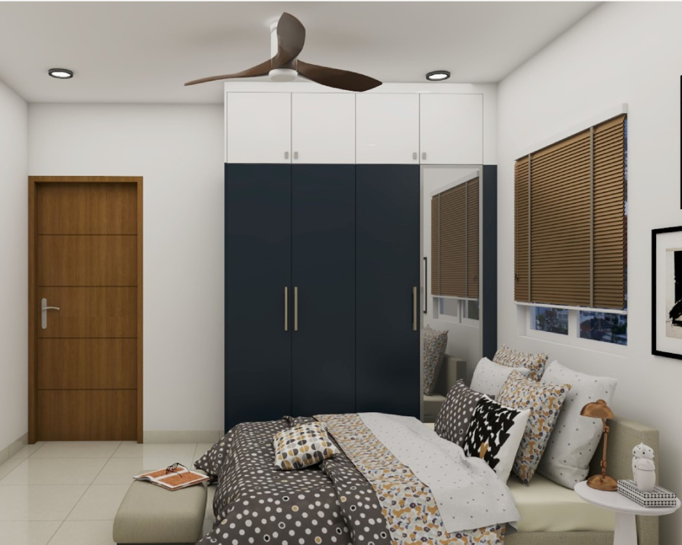 Modern Boy's Room Design With Hinged Wardrobe | Livspace