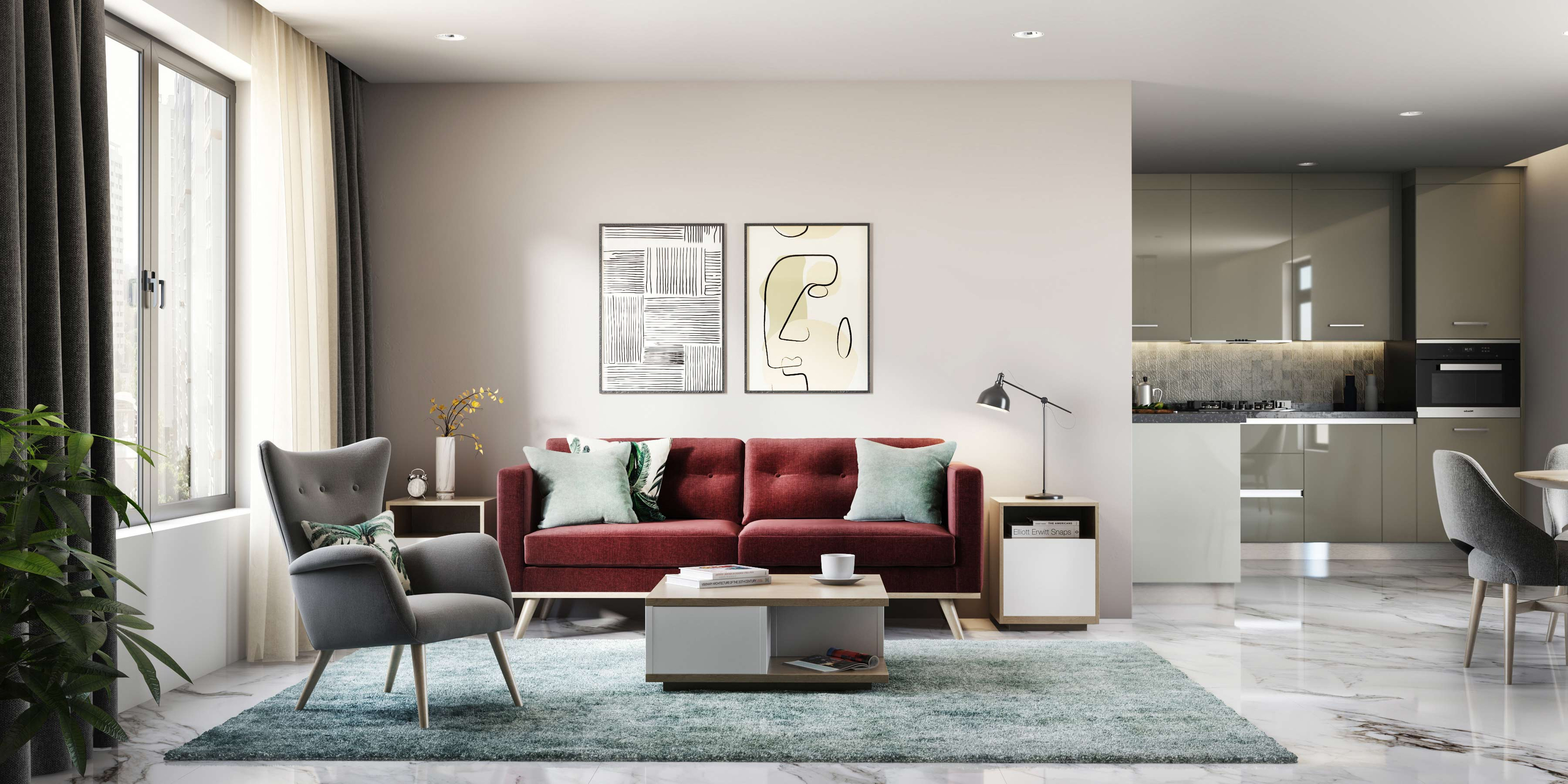 HDB Living Room Design by Livspace