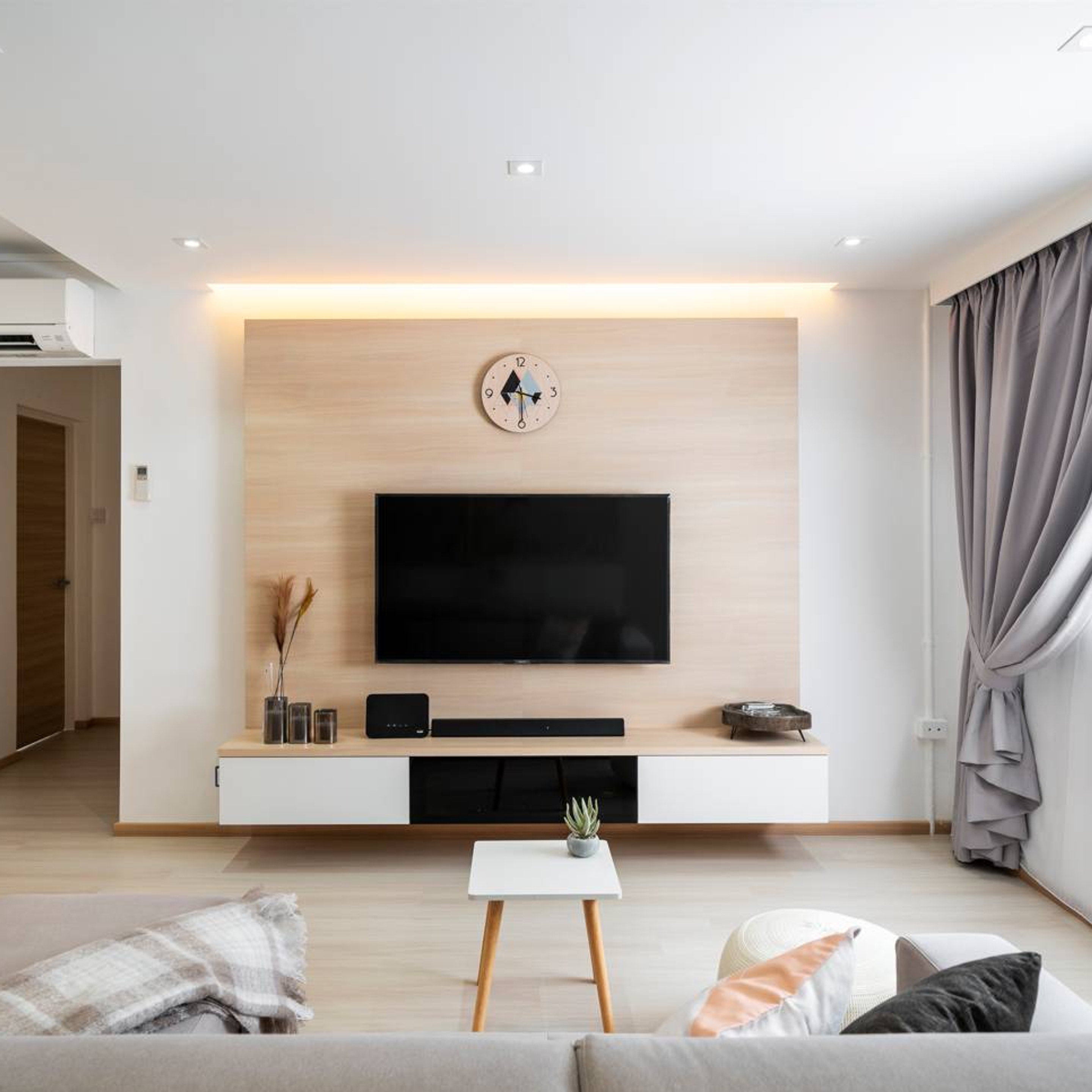 Scandinavian White Wall Paint Design Livspace