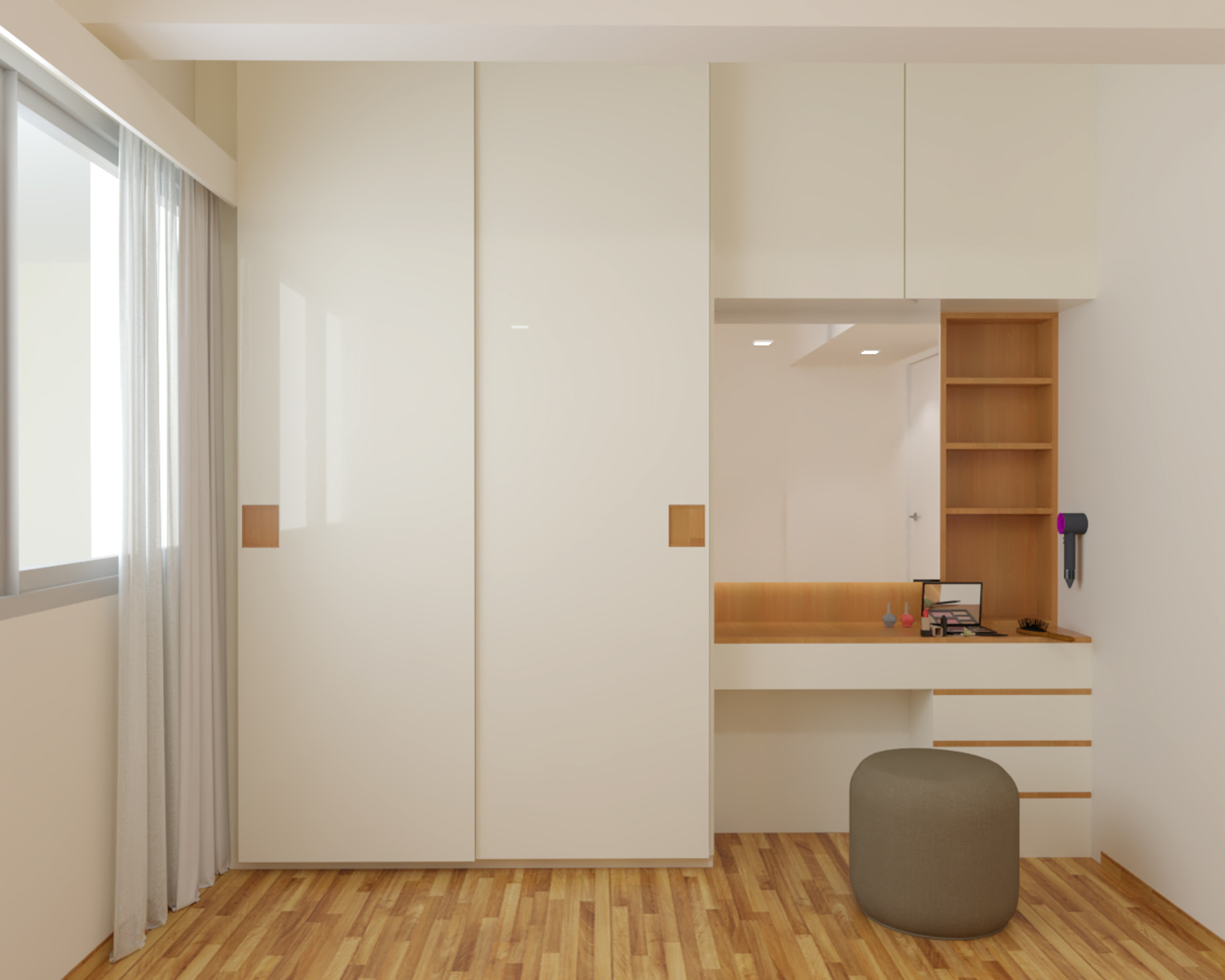 Spacious Sliding Wardrobe Design Livspace