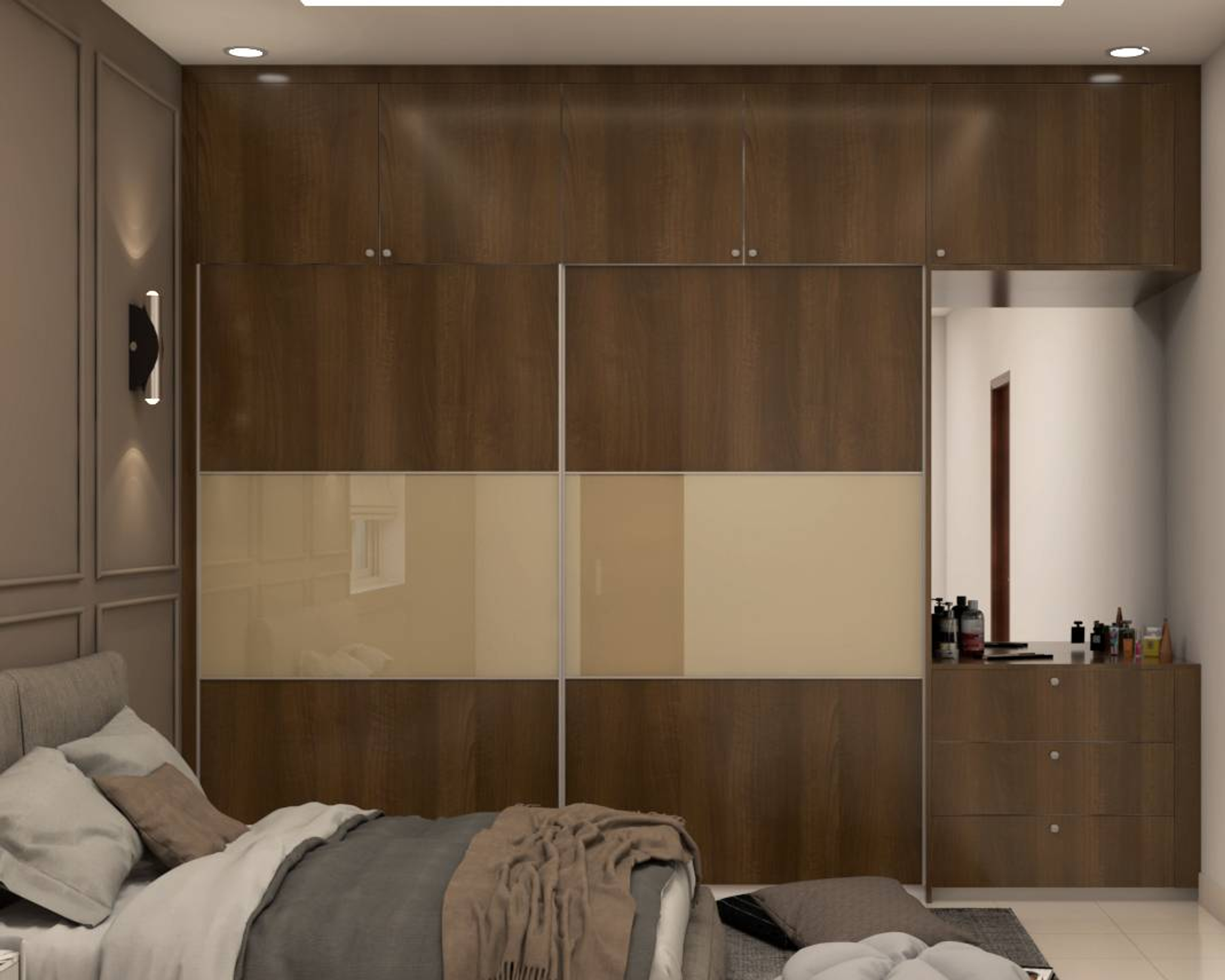 Spacious Sliding Door Wardrobe Design Livspace