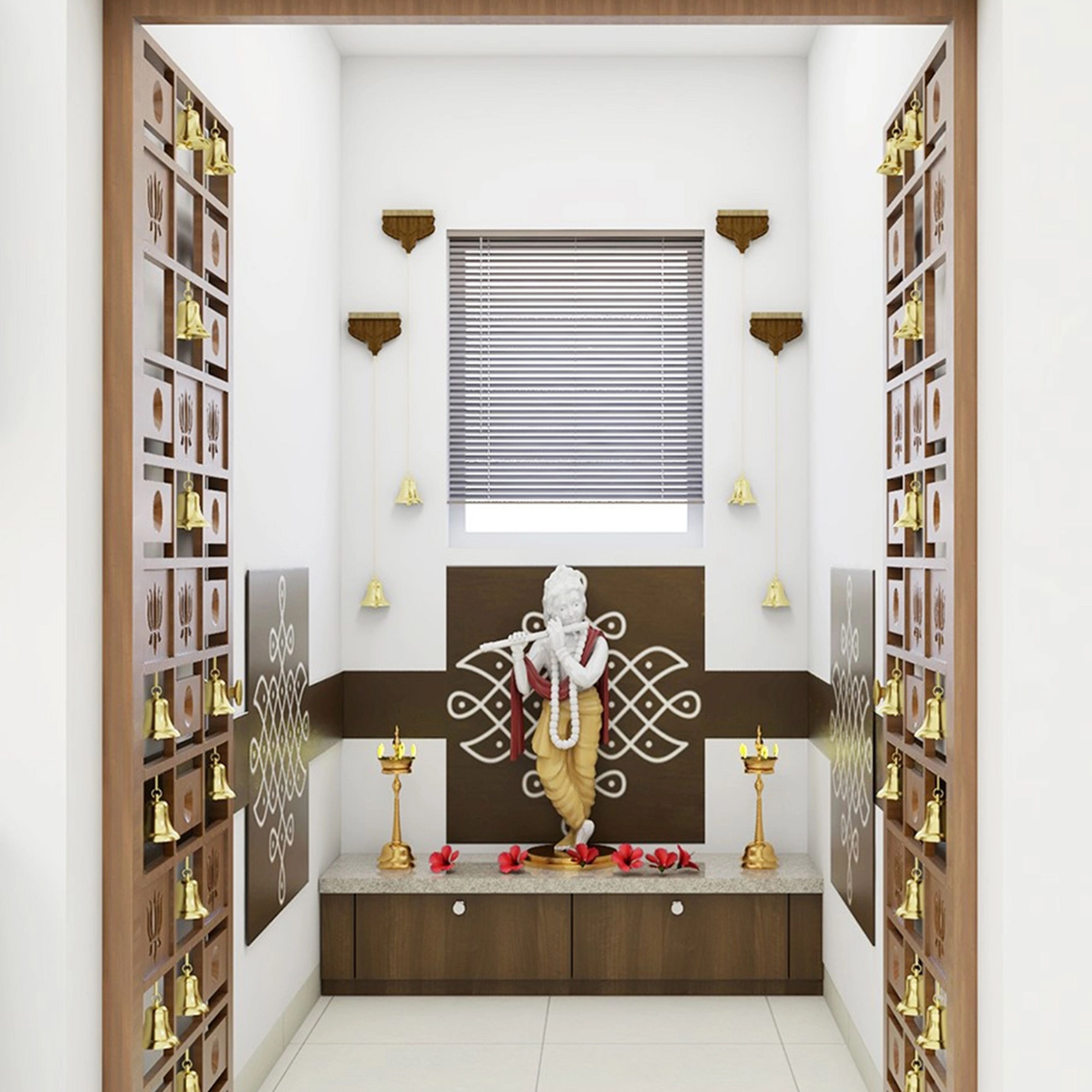 Ethnic Styled Pooja Room | Livspace