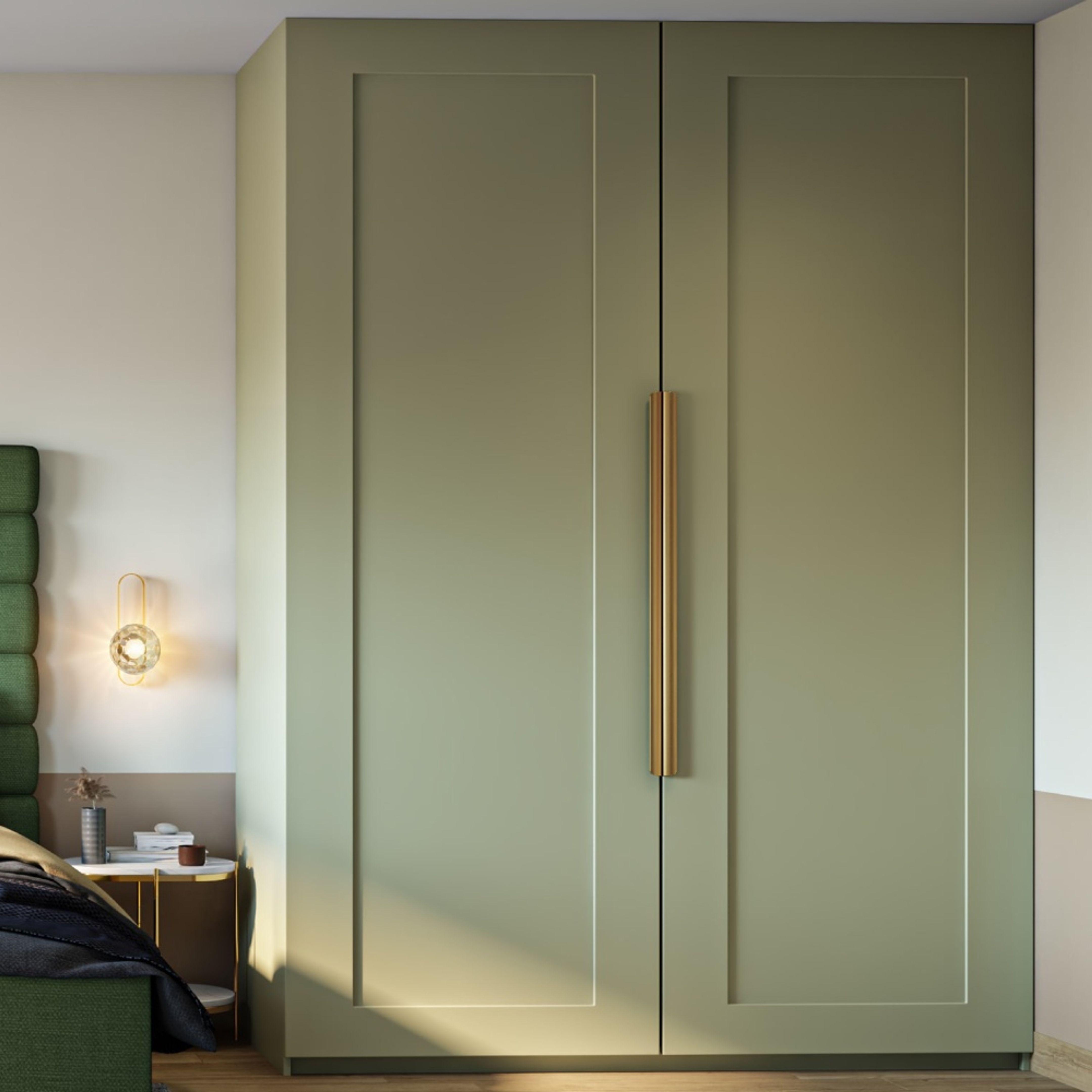 Sage Green Laminate For Wardrobe Panelling Livspace