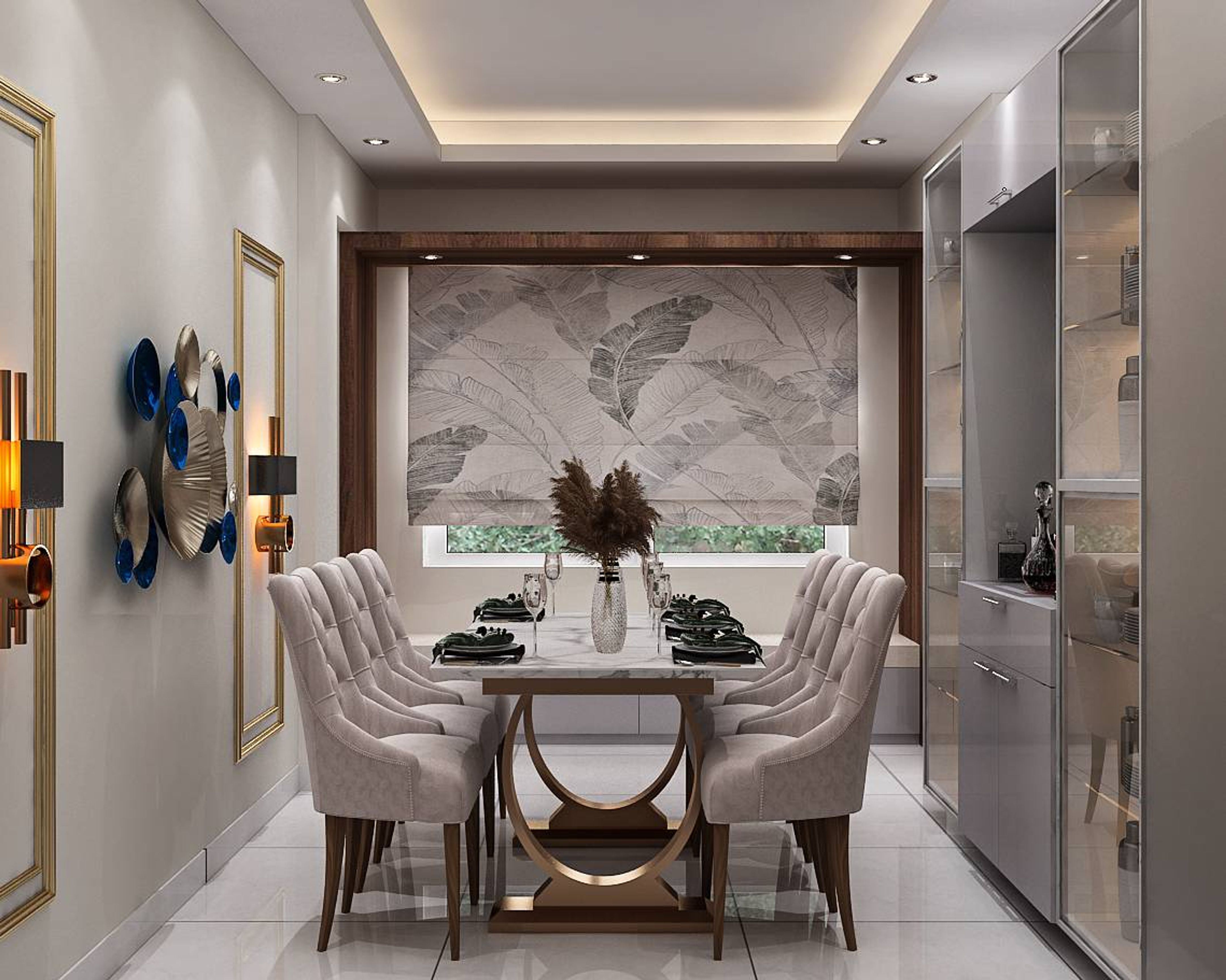 Spacious 6-Seater Dining Room Design | Livspace