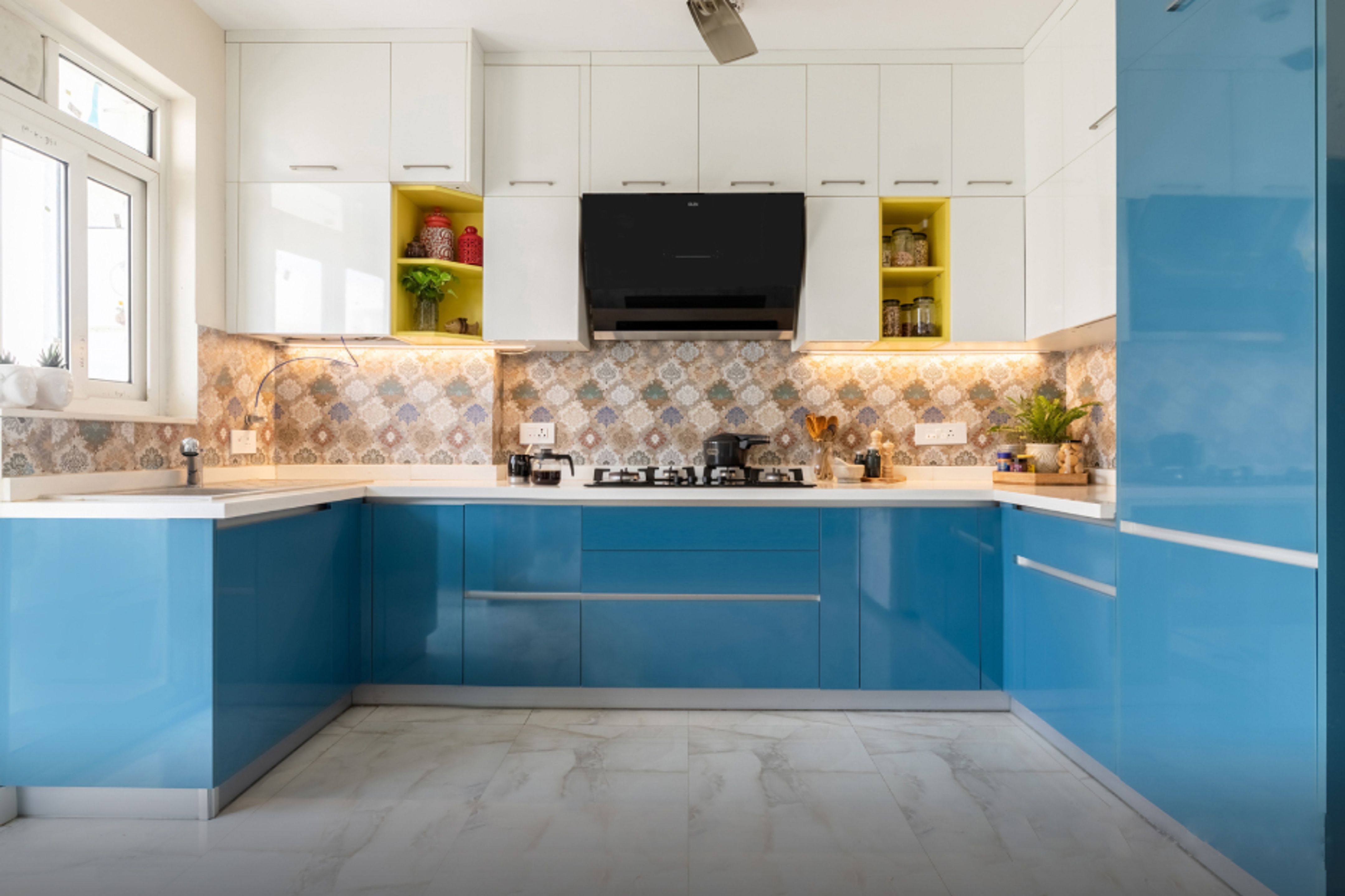 Modular Kitchen Design With Loft Storage Livspace