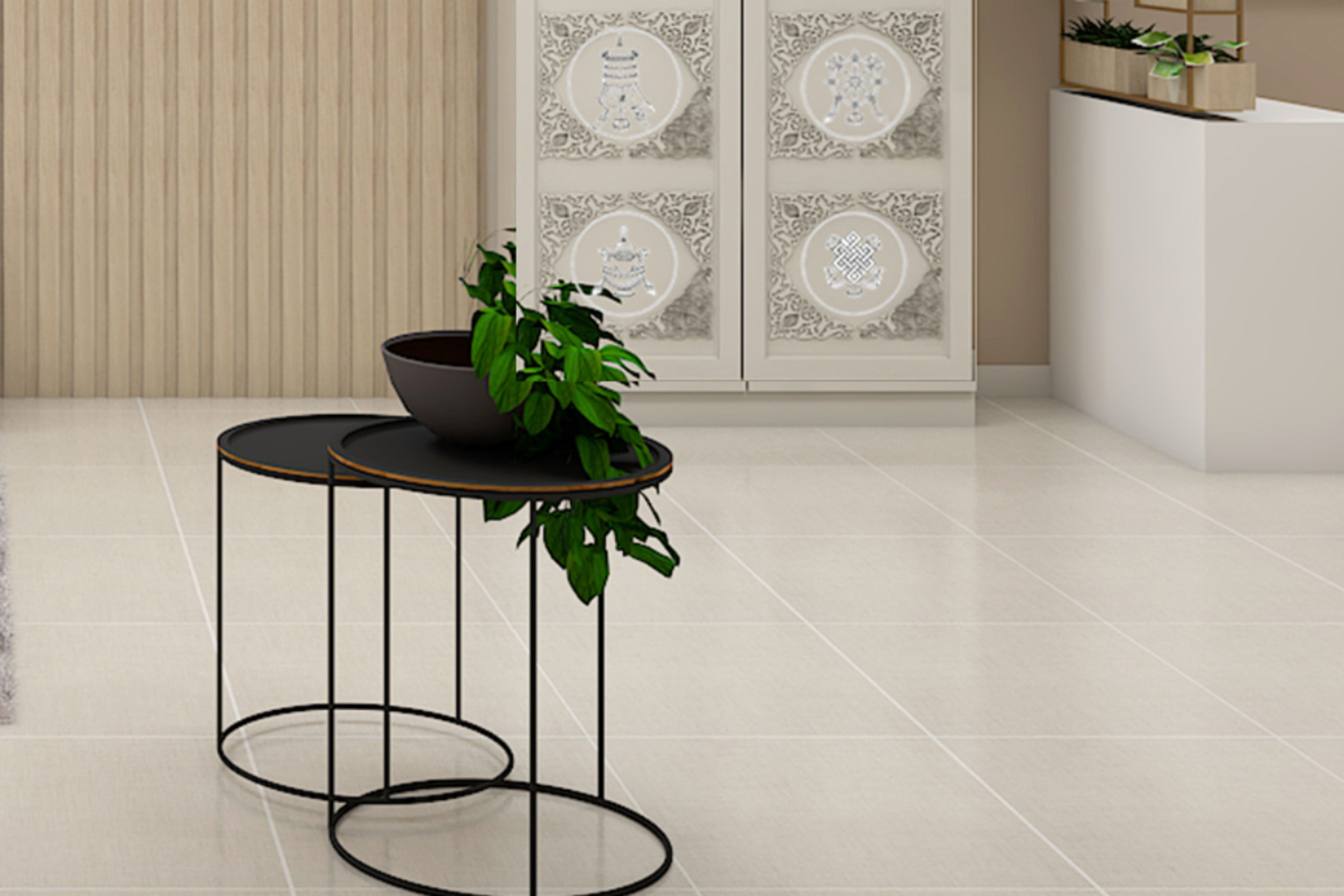 Durable Square Floor Tiles Design Livspace