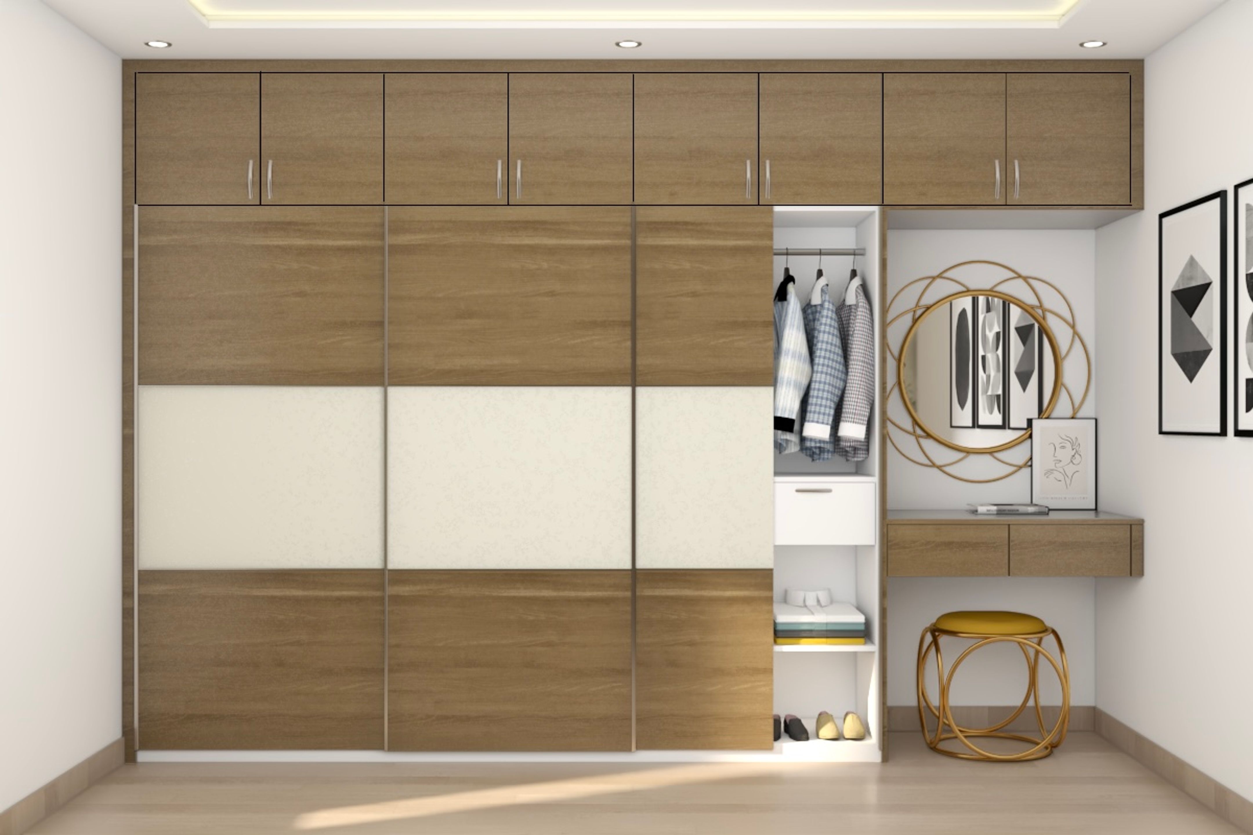 3 Door Sliding Wardrobe Design Livspace 8128