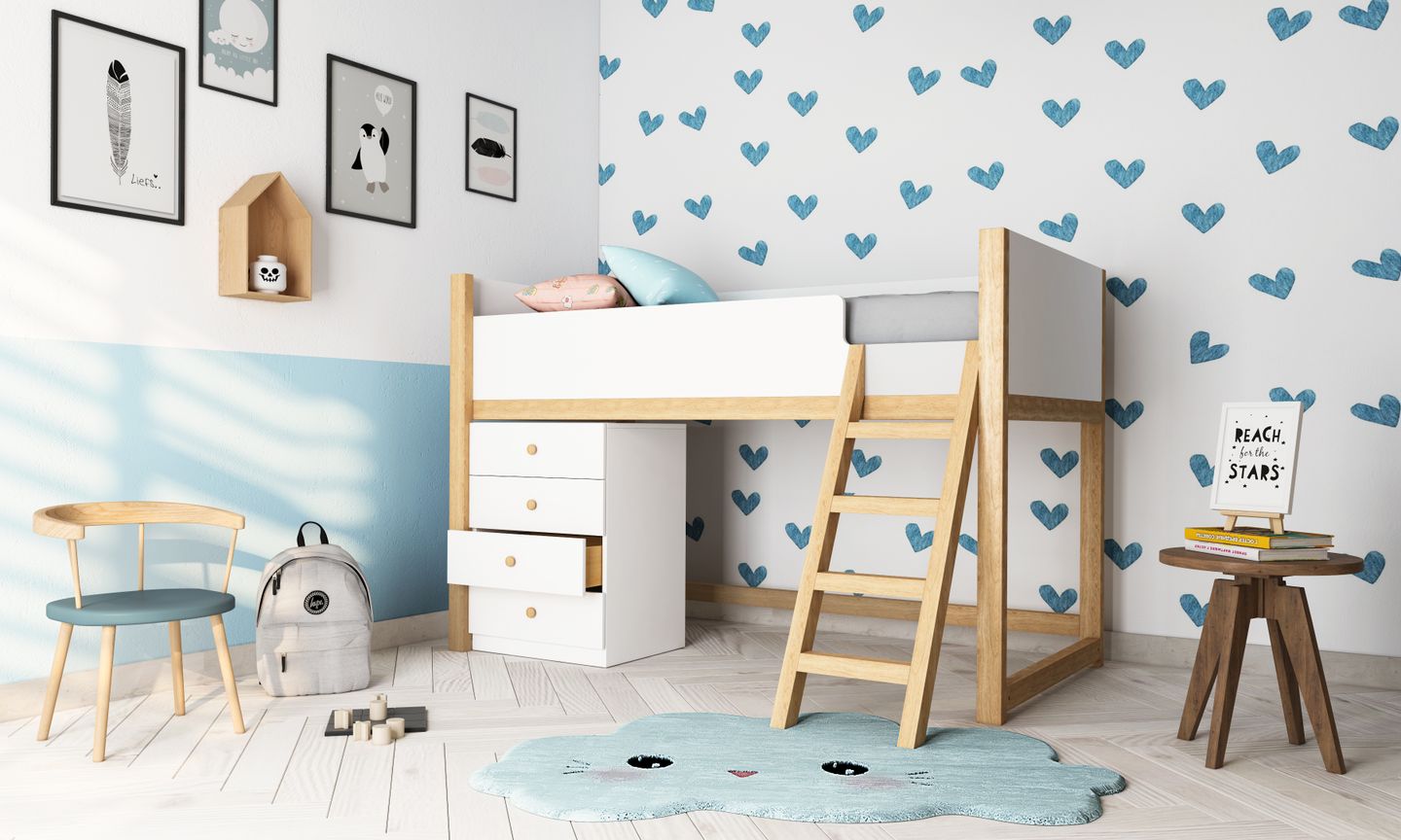 Cerulean Kids Bedroom Interior Design