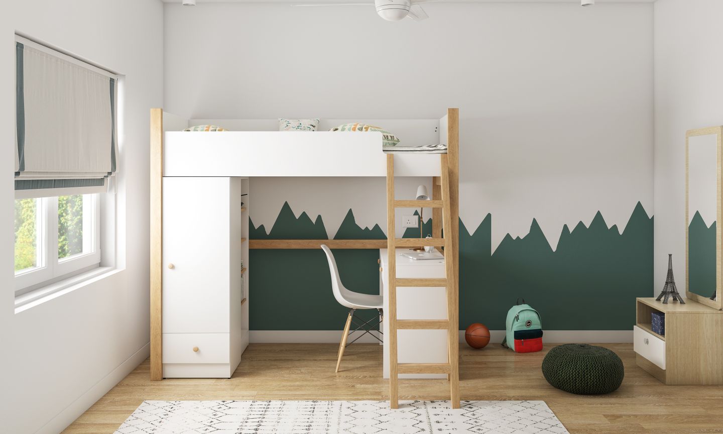 Placid Kids Bedroom Interior Design
