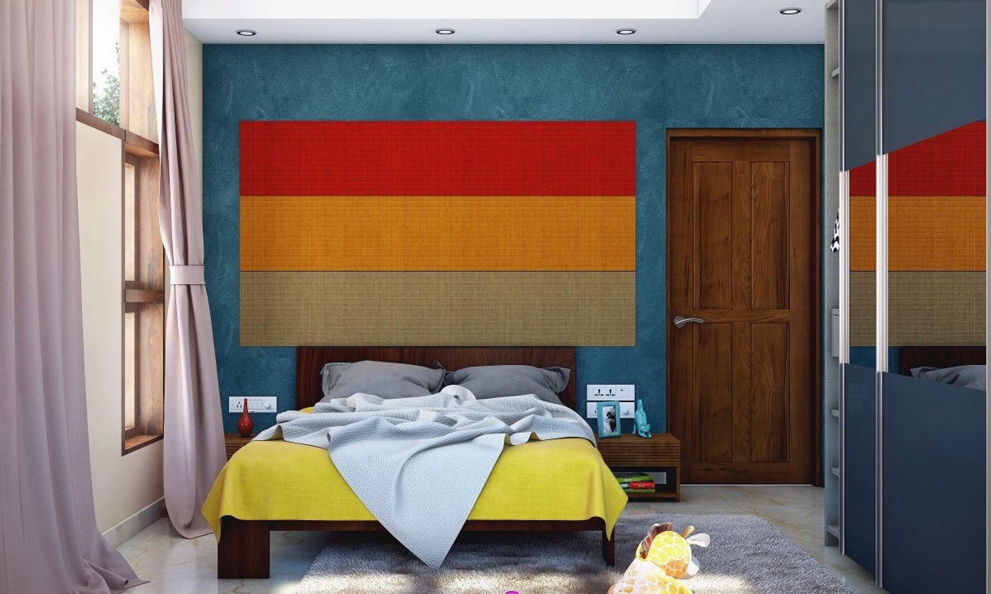 Modern Kid's Room Design With Wallpaint