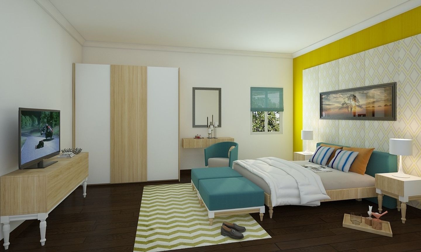 Contemporary Simple Spacious Master Bedroom Design