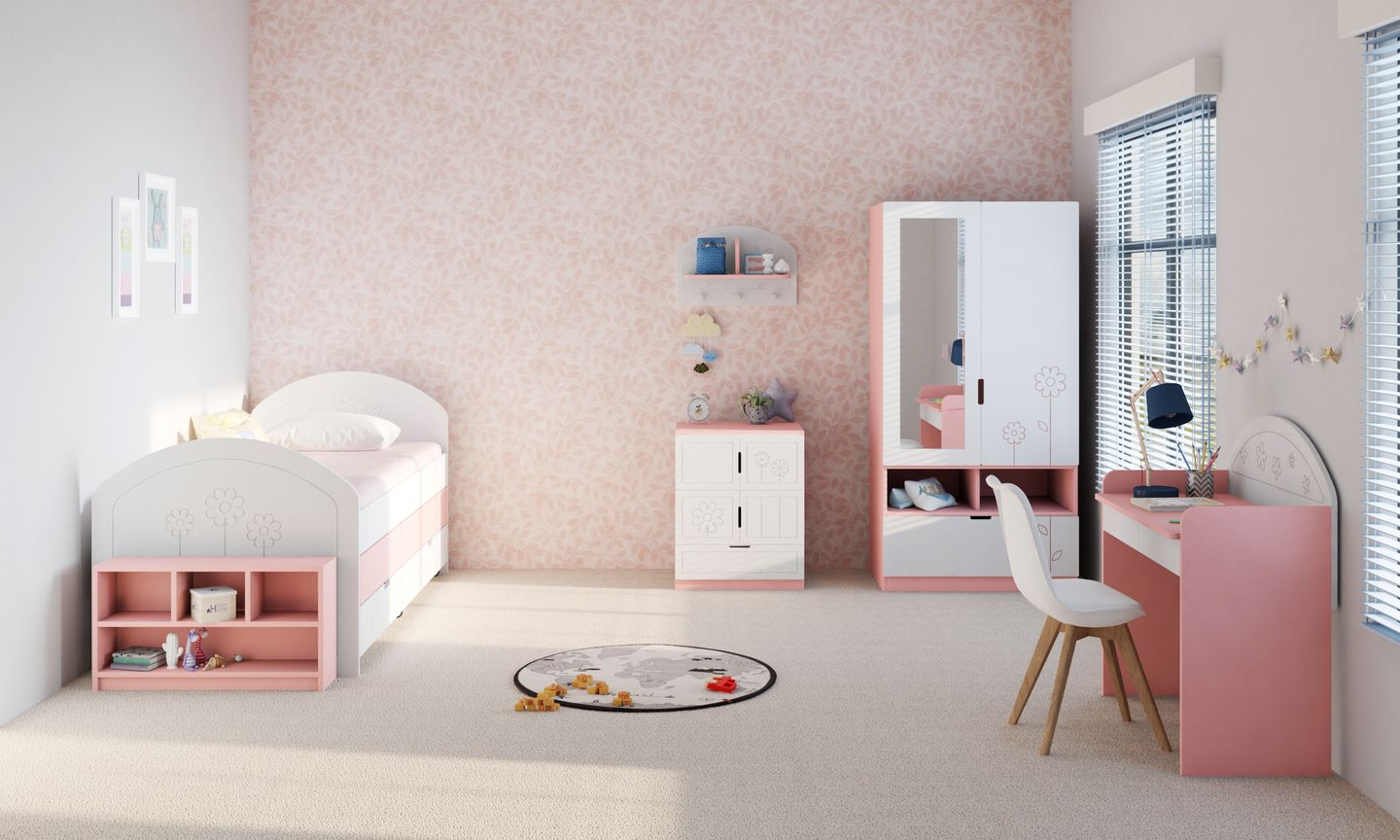 Floral Kids Bedroom Interior Design