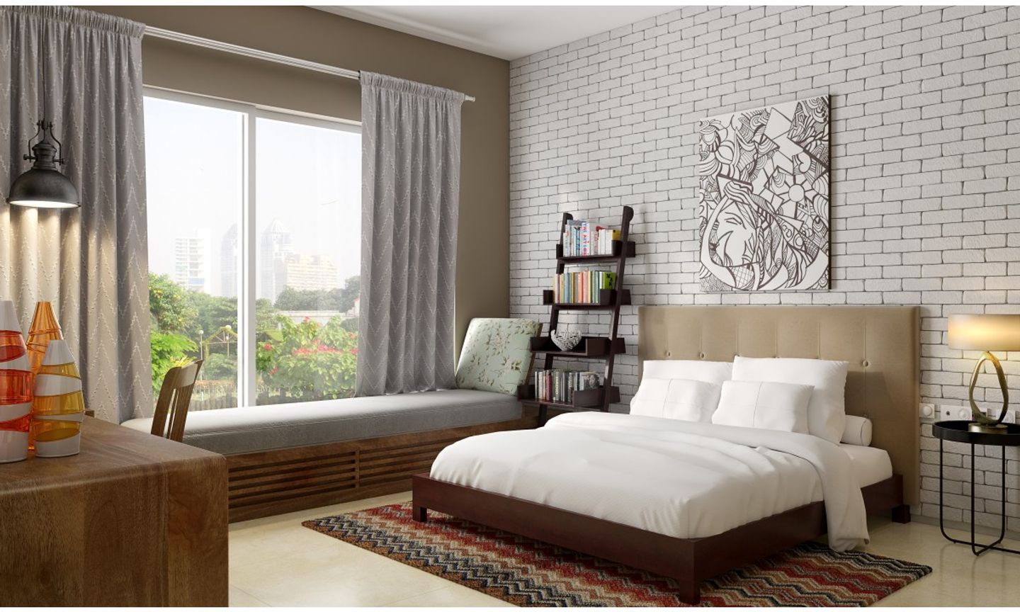 Modern Master Bedroom Design With Wallpaper