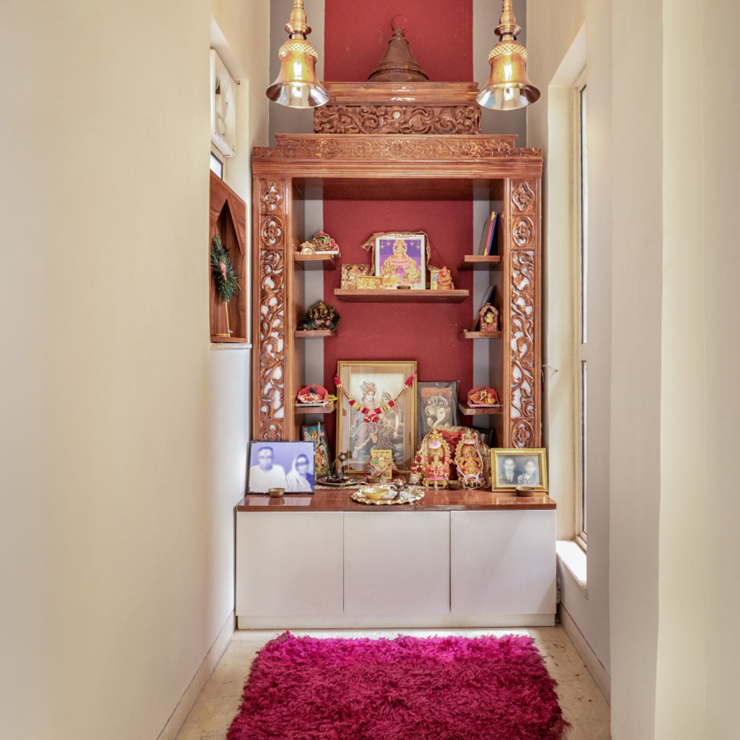 Pooja Room With Traditional Aesthetics - Livspace
