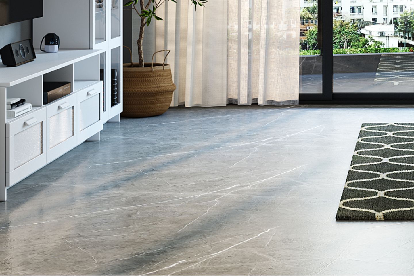 Grey Marble Floor Tile Design - Livspace