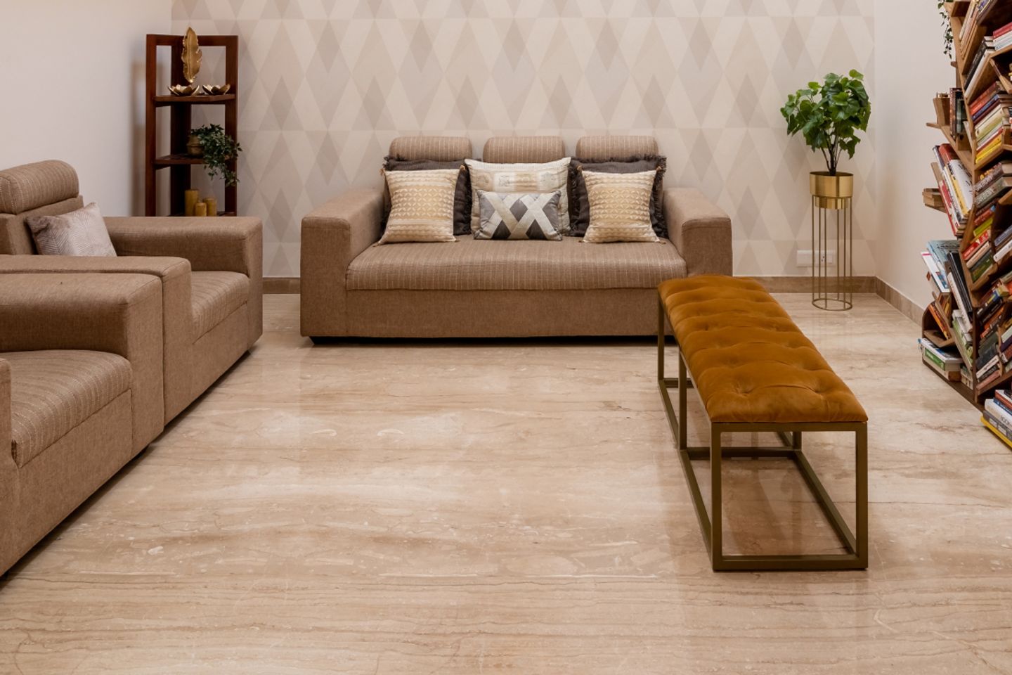Italian Marble Tiles For Living Rooms - Livspace
