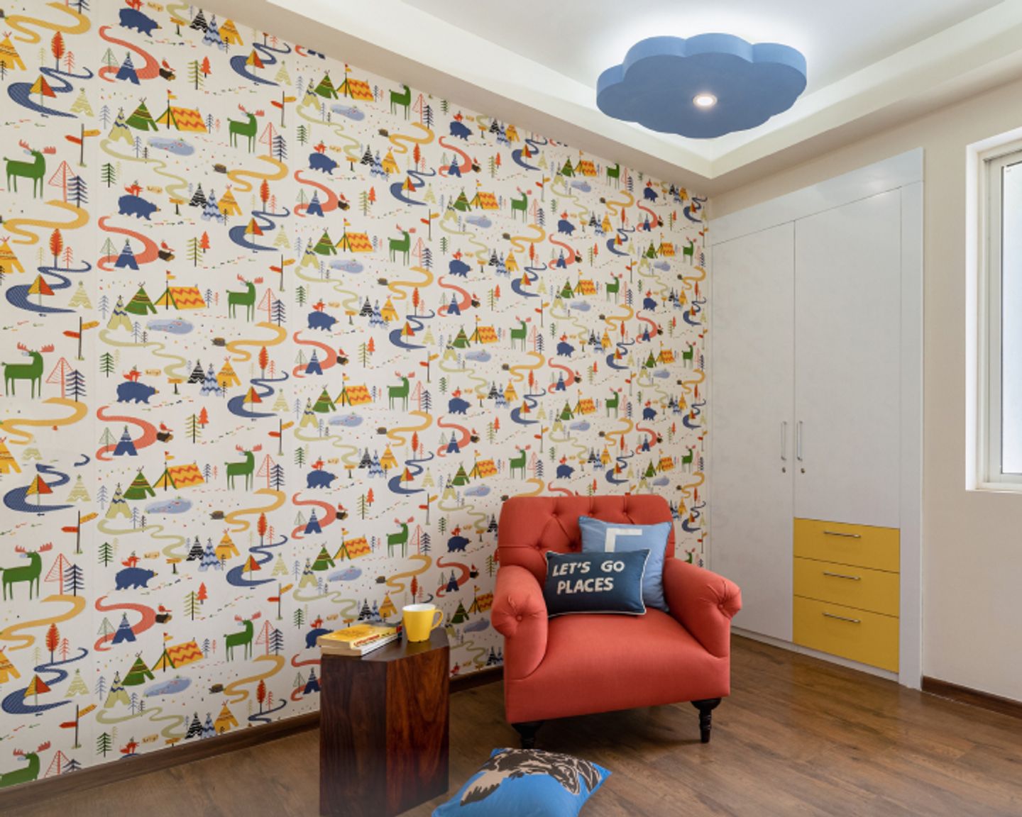 Vibrant Wallpaper Design For Kids’ Bedroom | Livspace