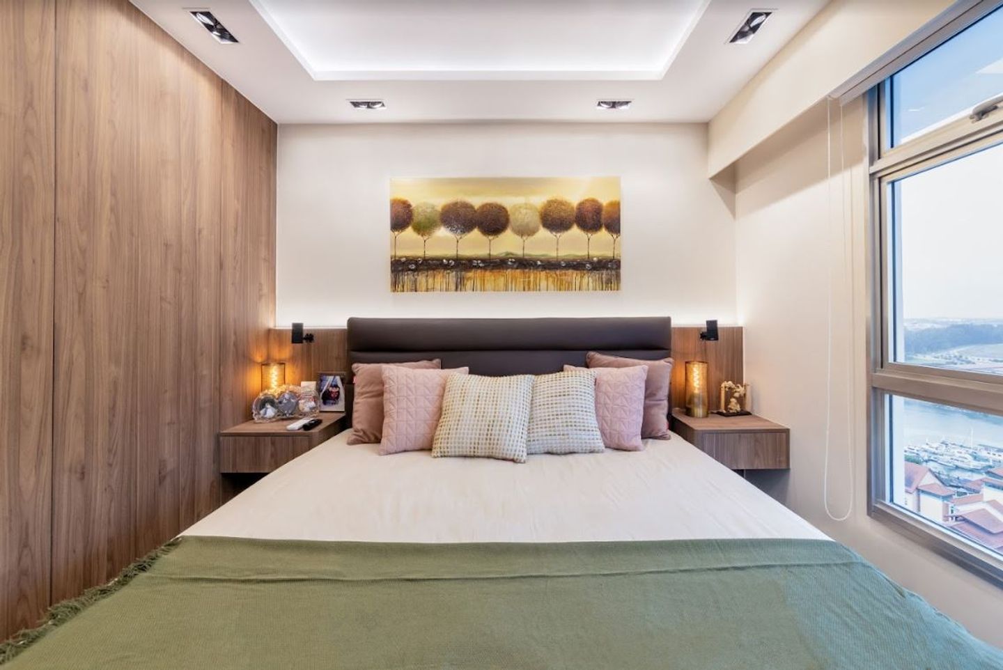 White False Ceiling For Compact Bedrooms - Livspace