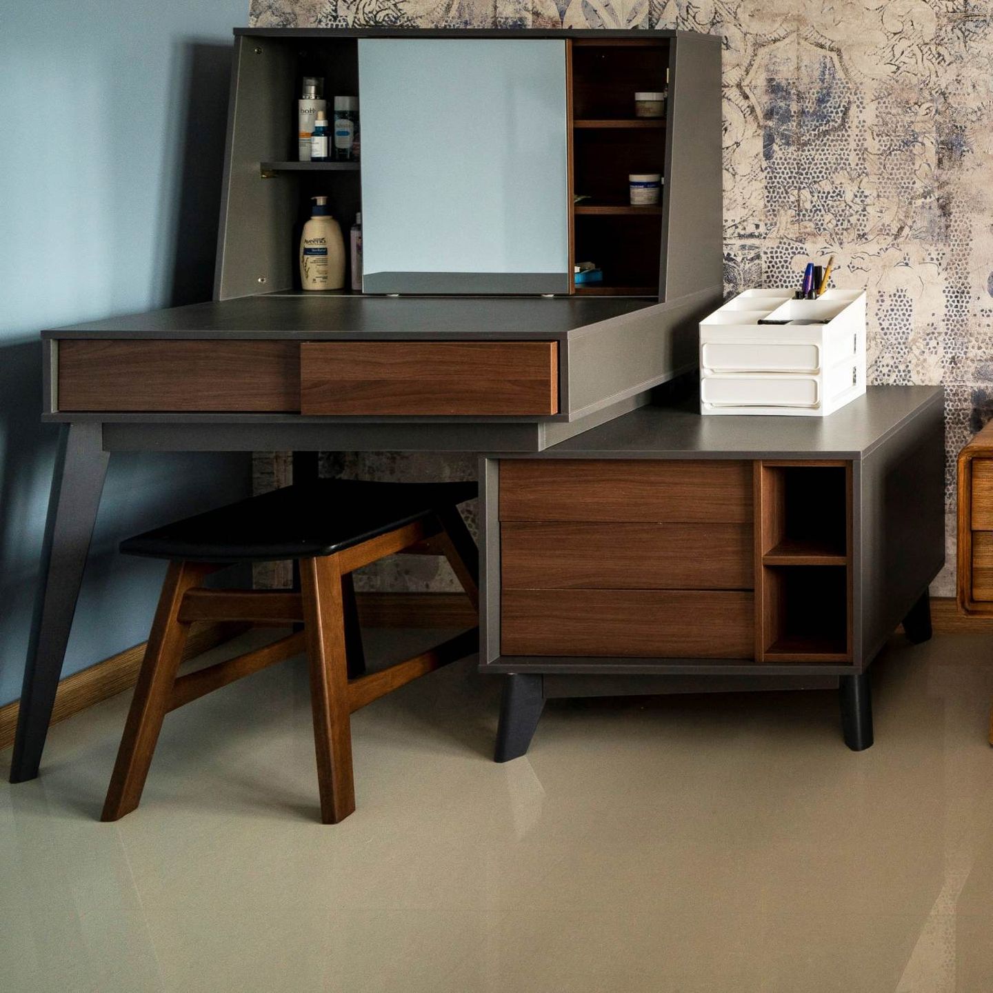 Light Brown Flooring With A Glossy Finish - Livspace