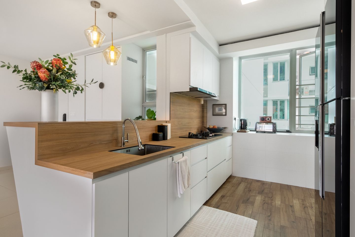 Modern Brown Flooring Tiles Design For Kitchens