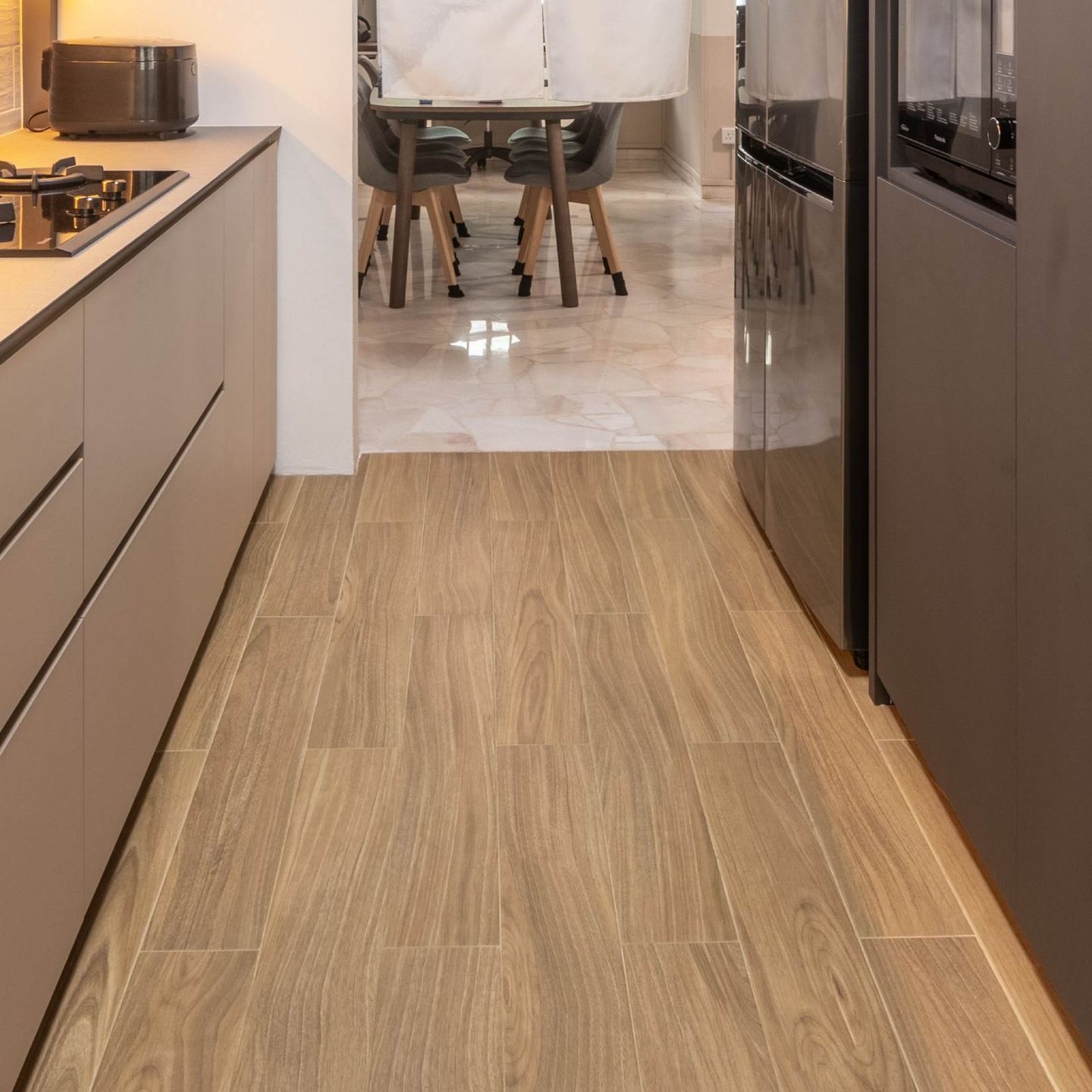 Modern Laminate Flooring With Wooden Planks
