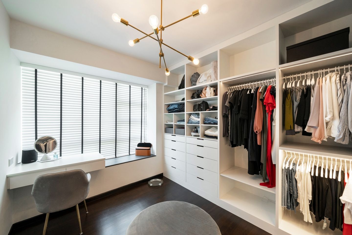 Modern White Wardrobe Design For Dressing Rooms