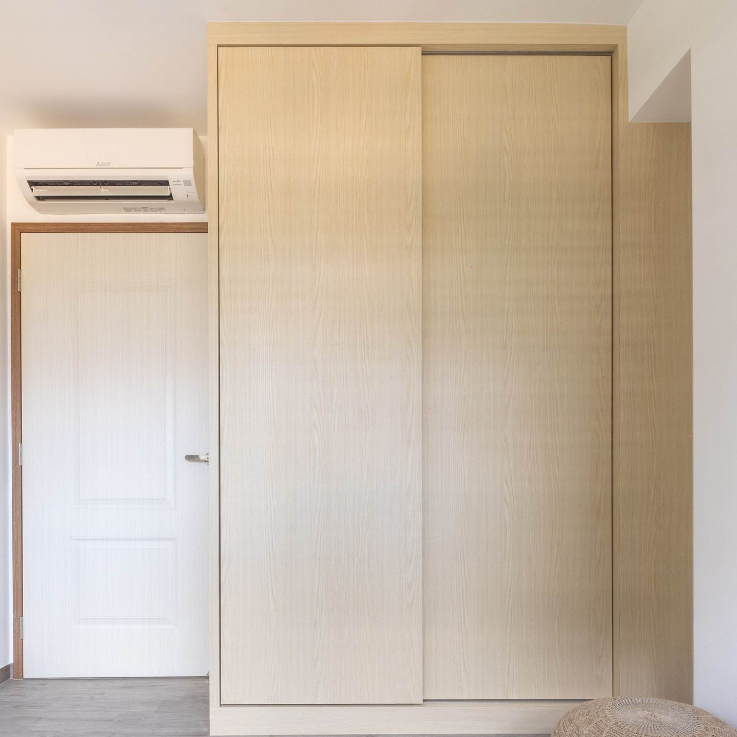 Wooden Laminate Design For Wardrobes With A Sliding Door - Livspace