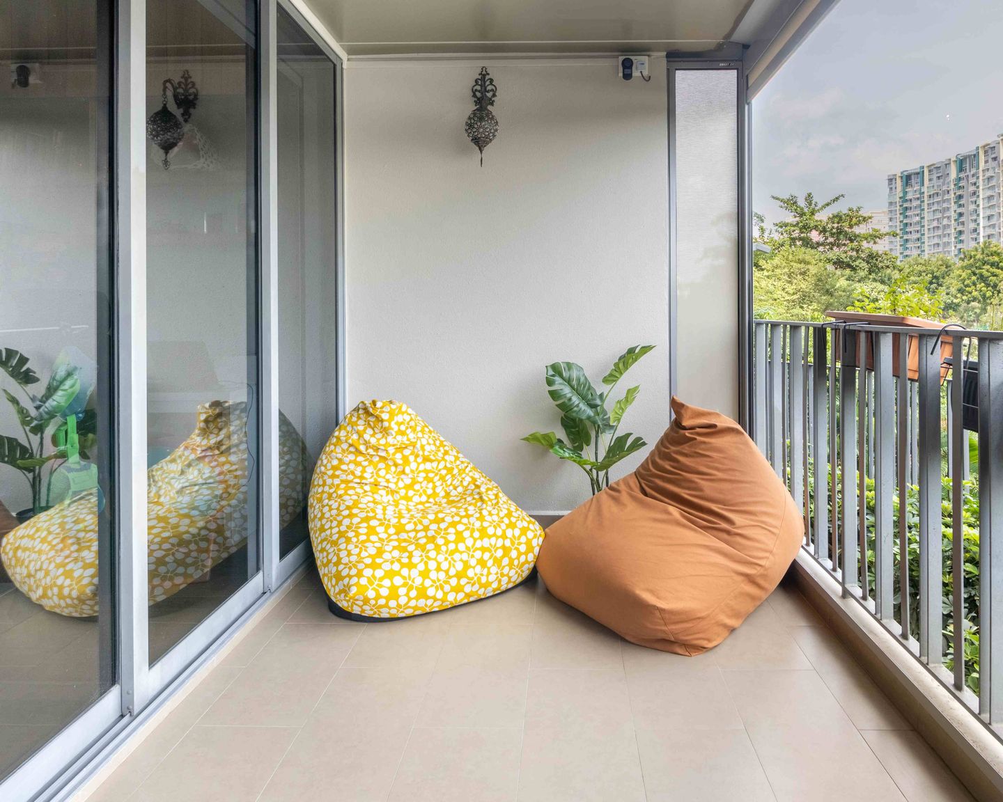 Brown Ceramic Tiles For Balcony - Livspace