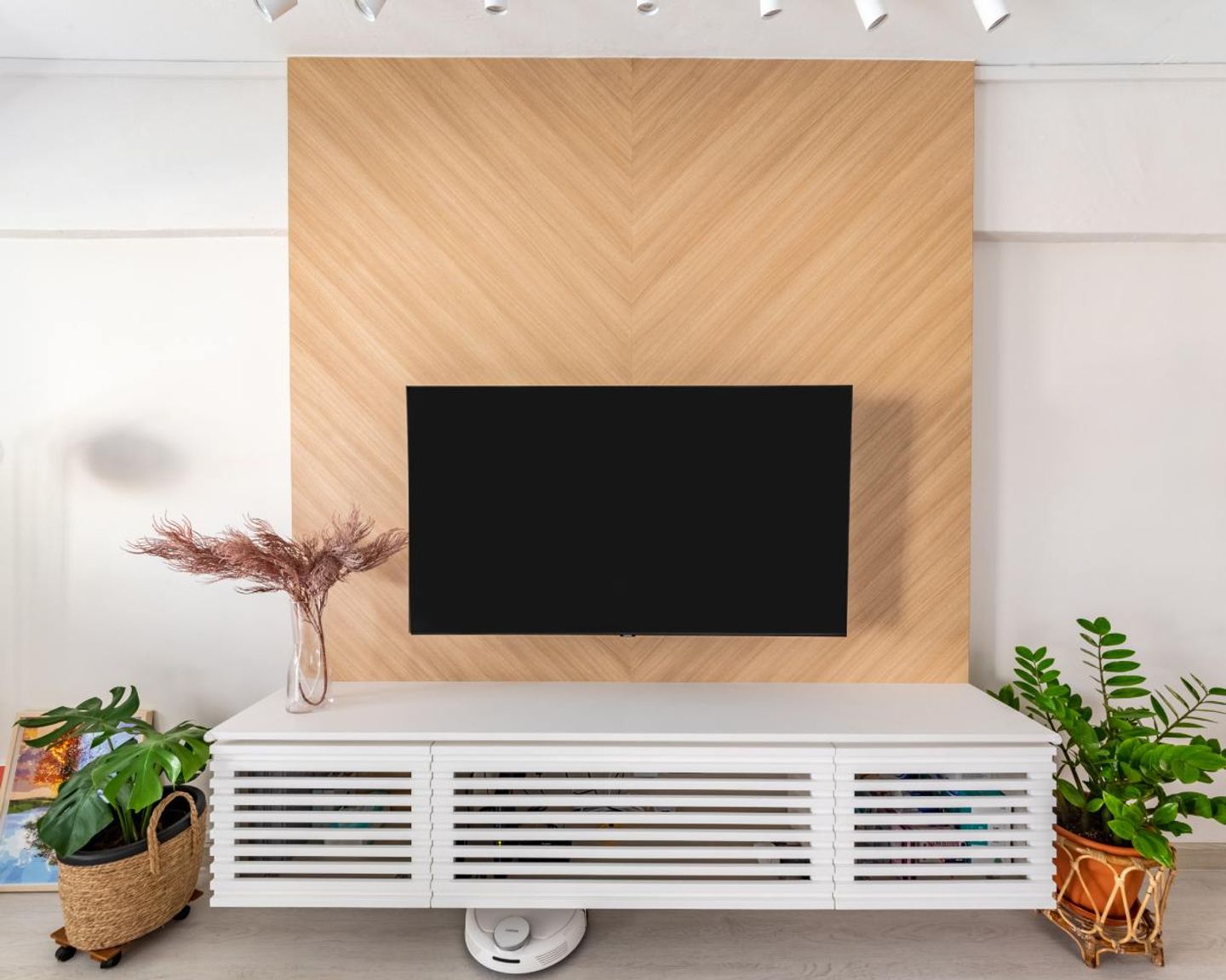 Wall-Mounted Classic TV Cabinet - Livspace