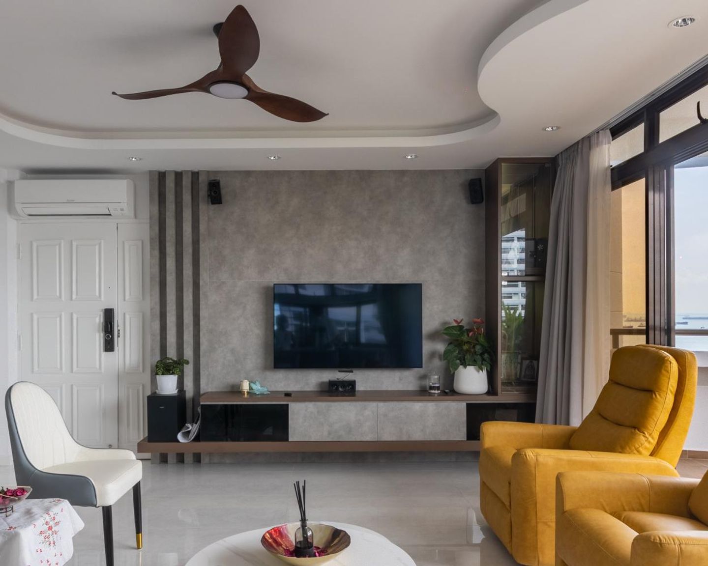Contemporary Wall-Mounted TV Console - Livspace
