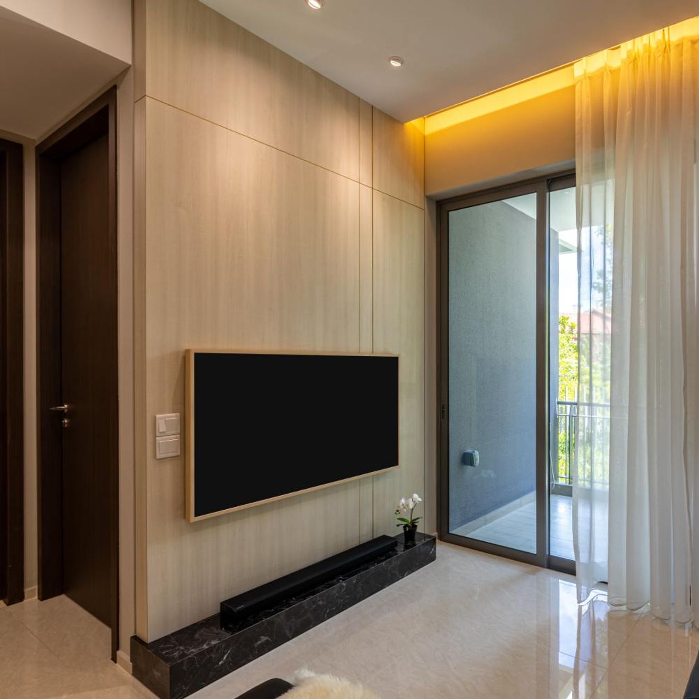 Floor-Mounted TV Cabinet Design - Livspace