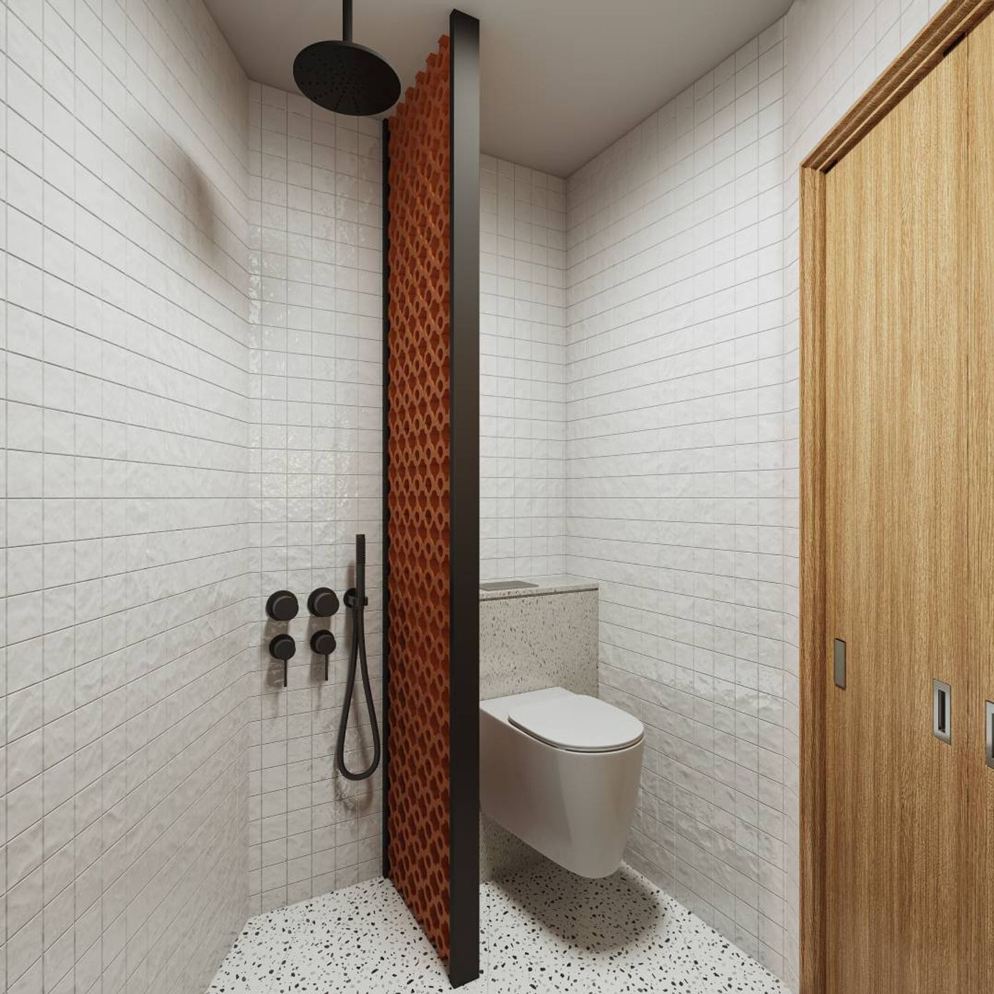 Minimalist Bathroom Design With White Tiles - Livspace